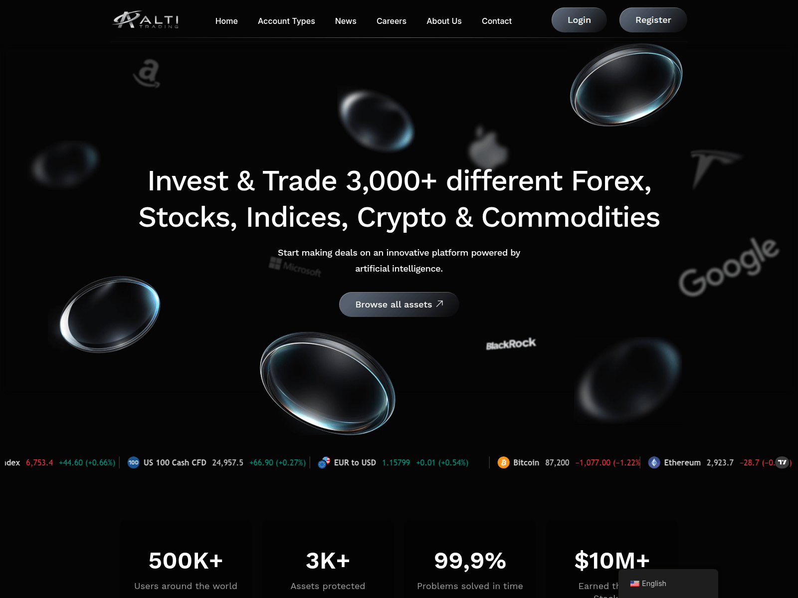 Screenshot of altitradingltd.com