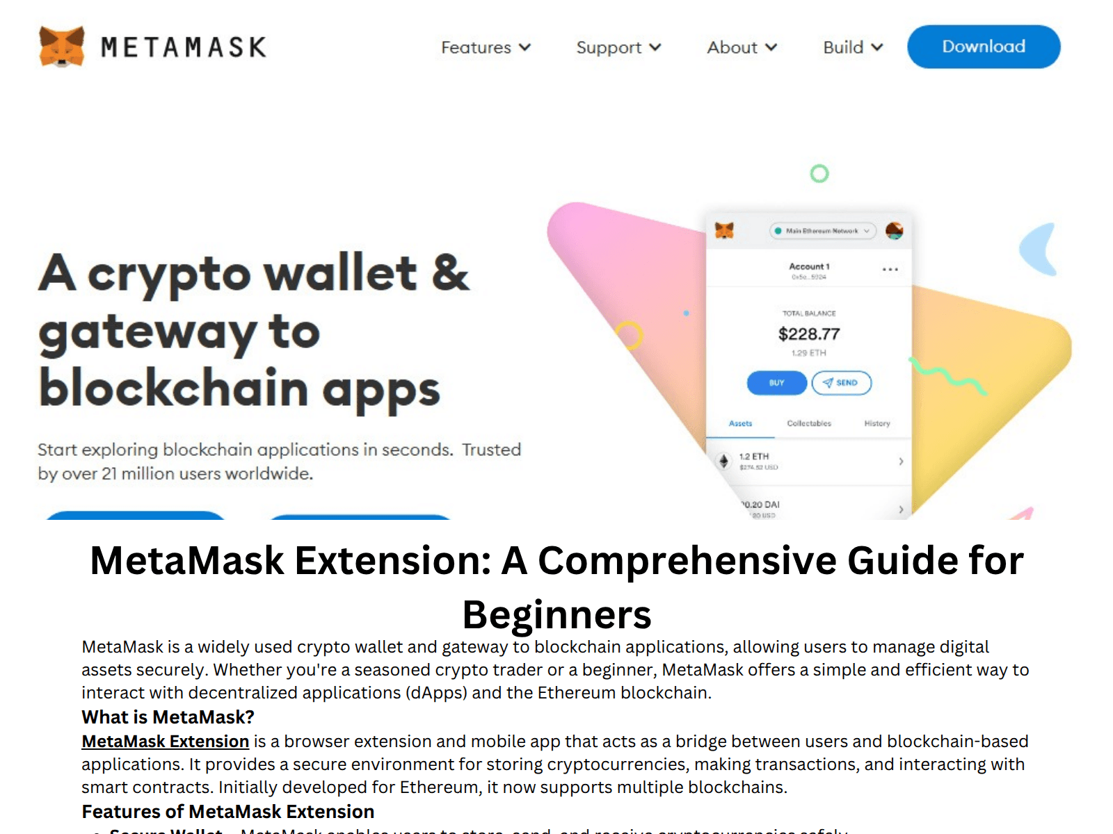 Screenshot of metamskextension.my.canva.site