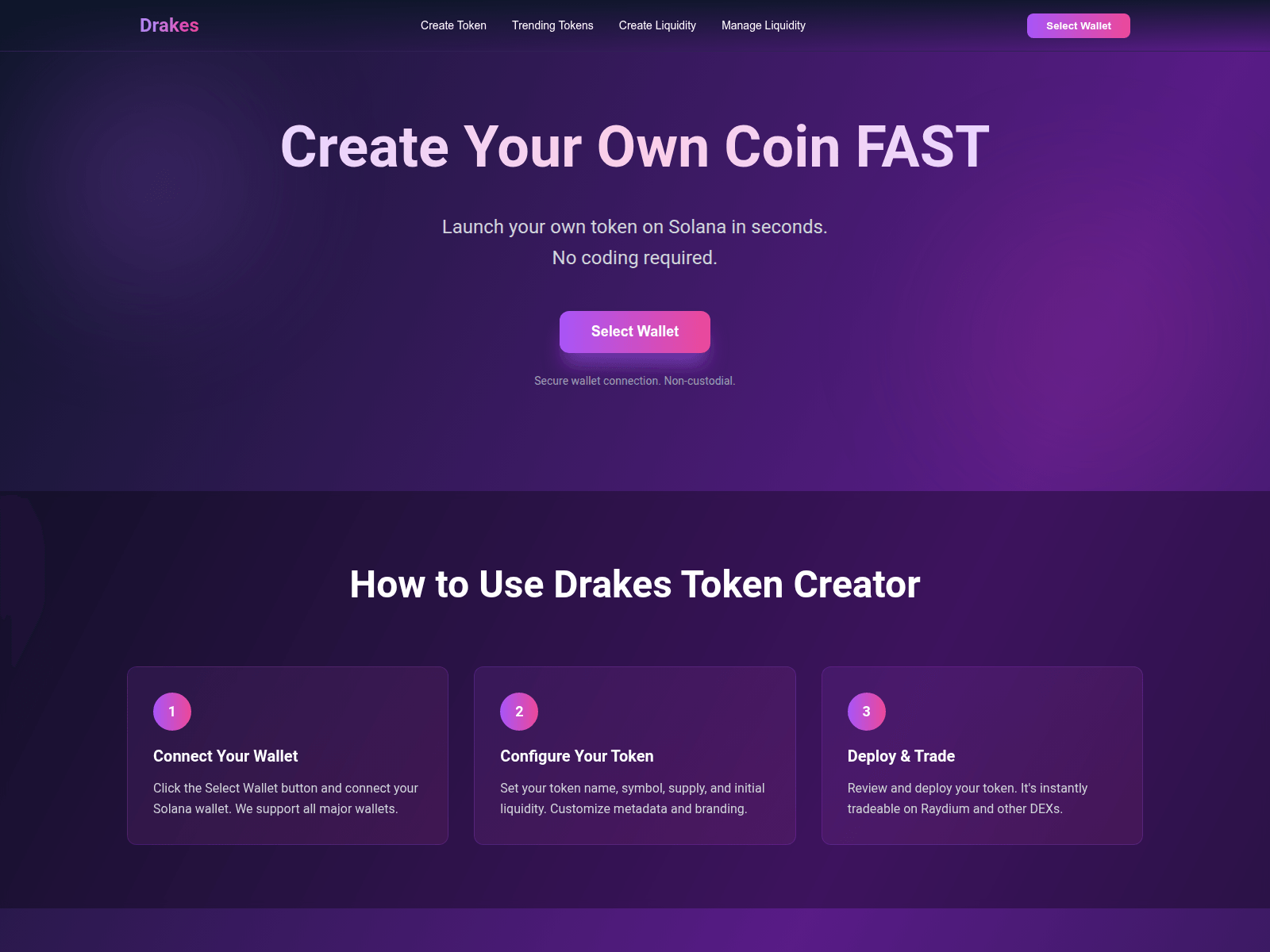 Screenshot of drakes.click