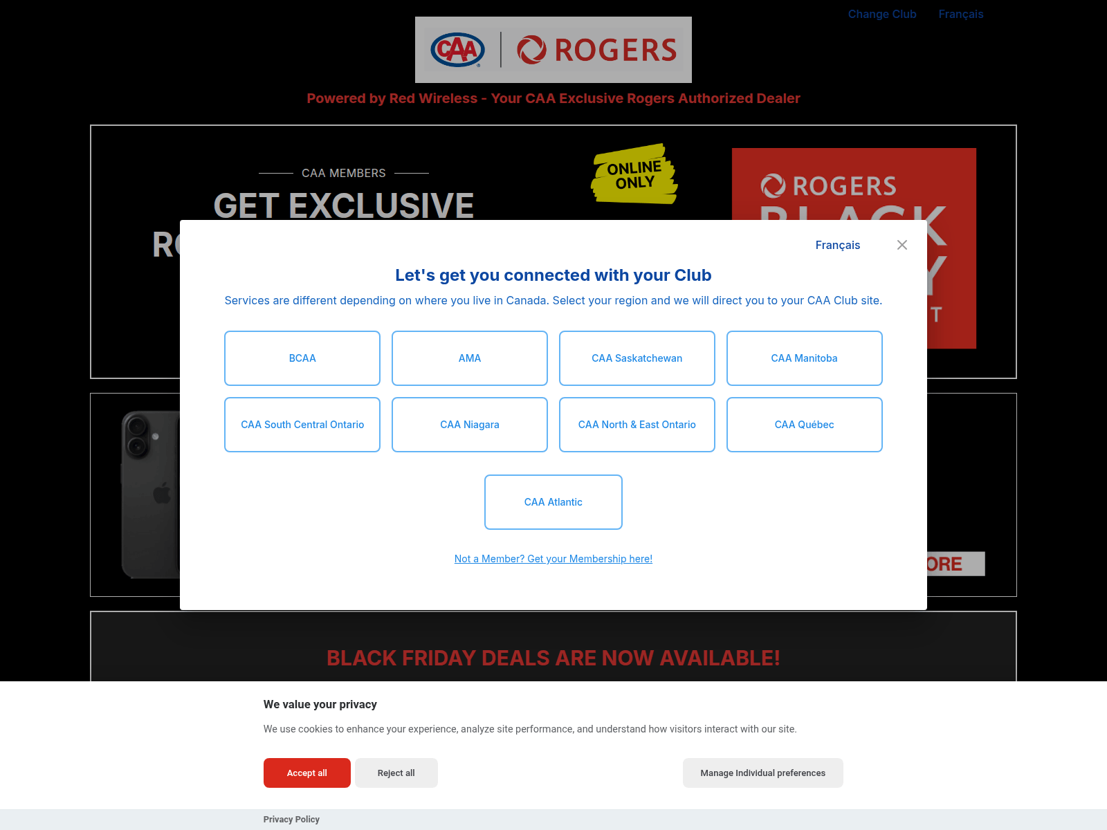 Screenshot of caaxrogers.ca