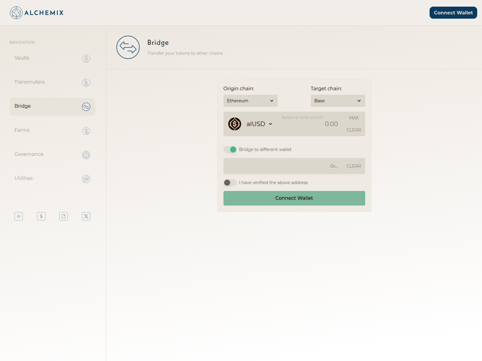 Screenshot of appalchemixbridge.com