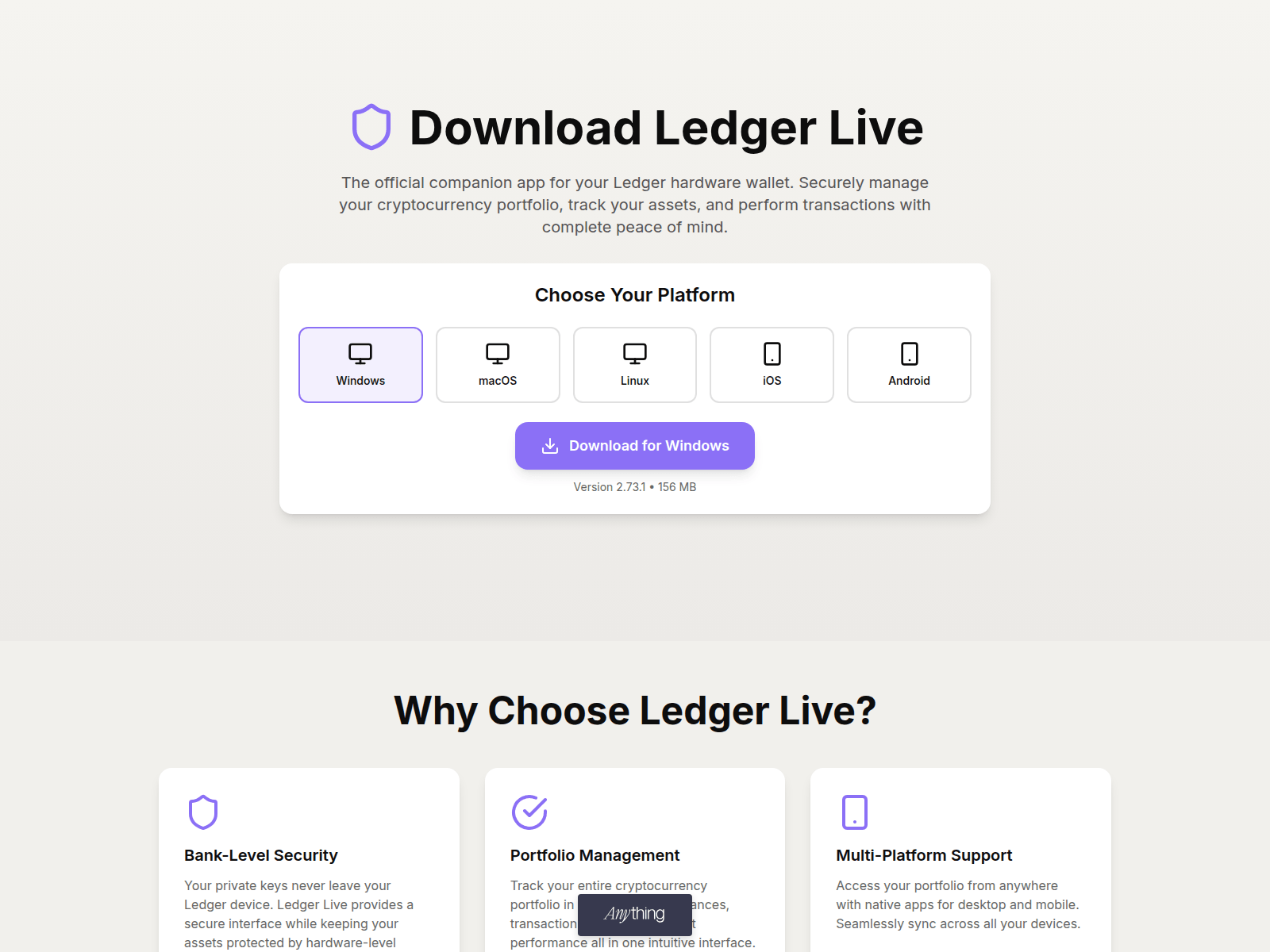 Screenshot of ledgelvedownload.created.app