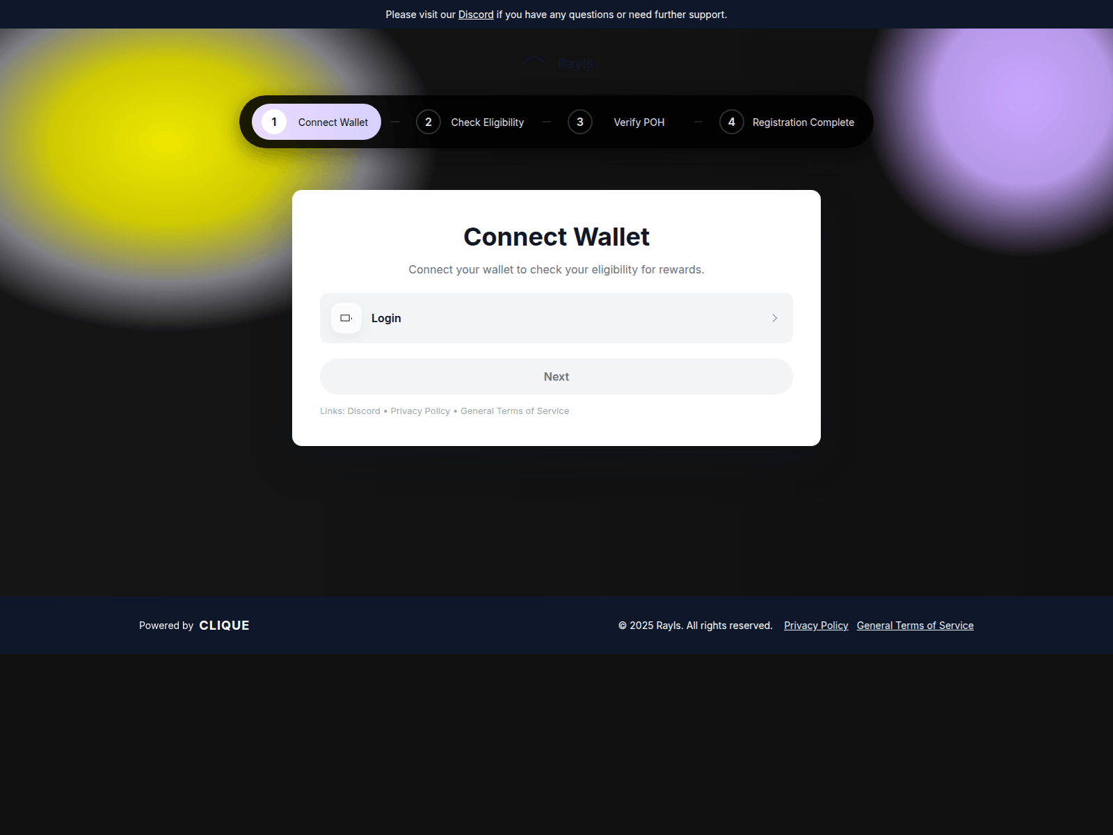 Screenshot of registrationrayls.xyz
