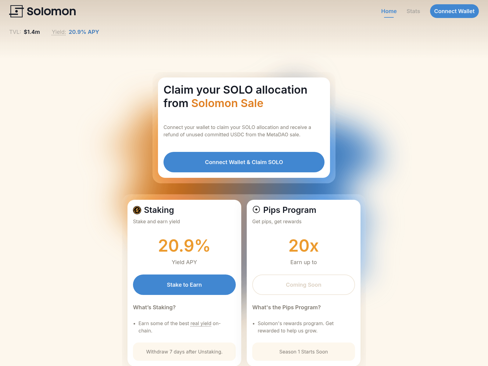 Screenshot of sale.solomonlab.io