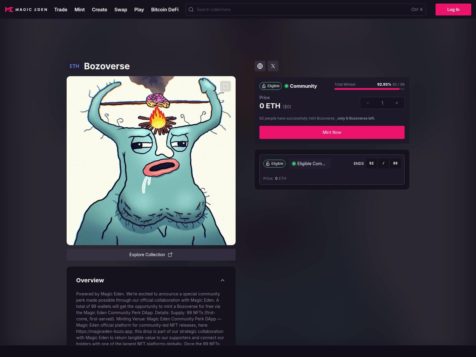 Screenshot of magiceden-bozo.app