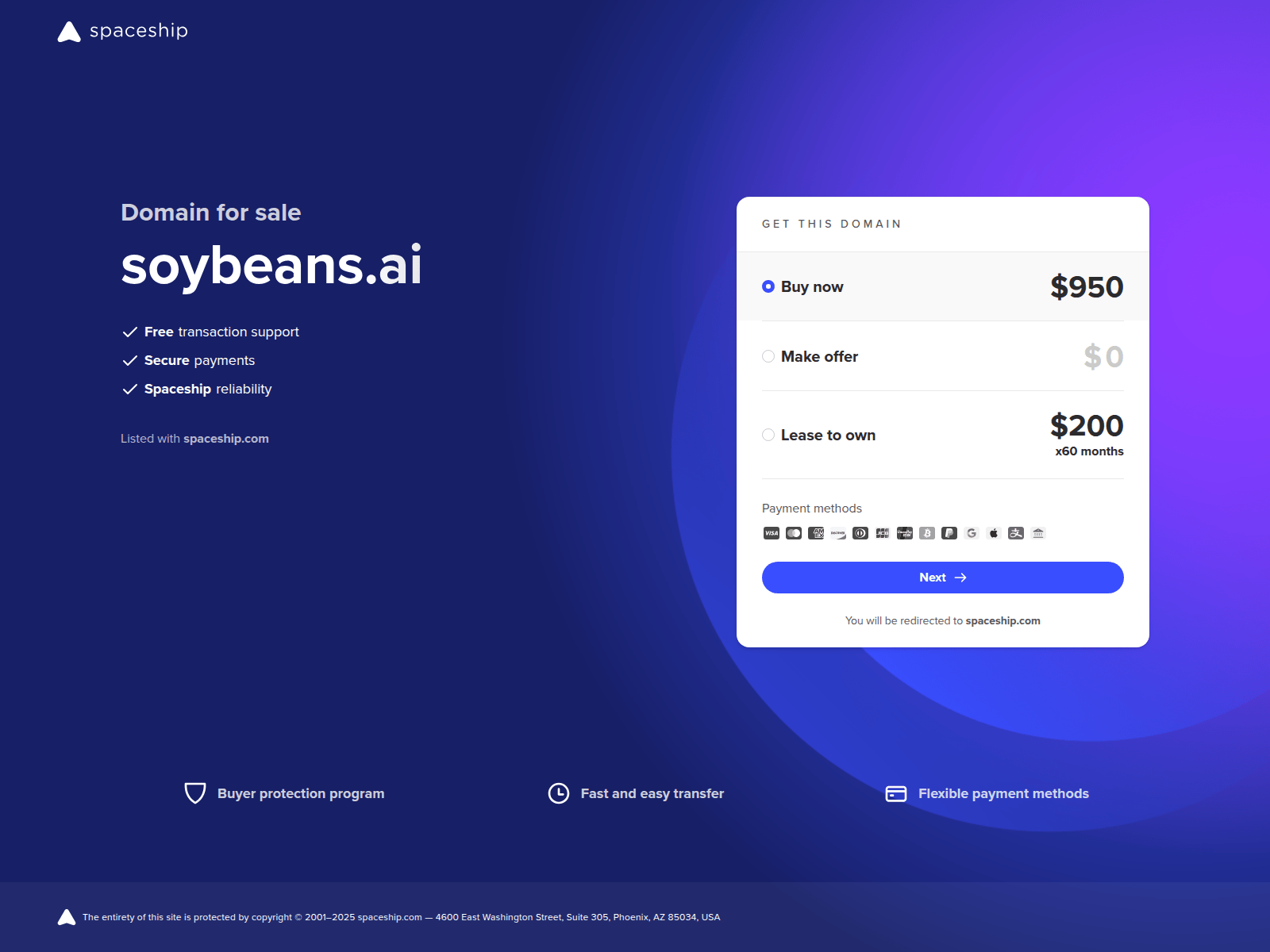 Screenshot of soybeans.ai
