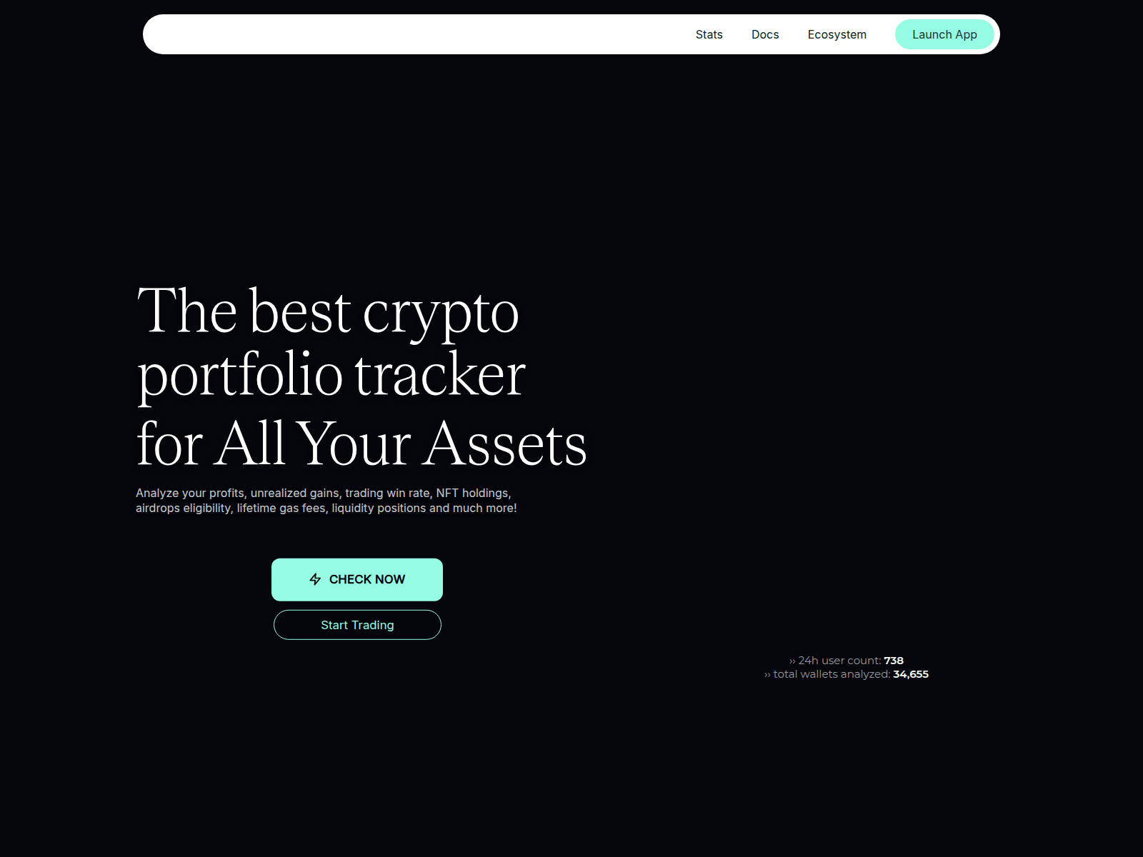 Screenshot of hyperliquid-tracer.com