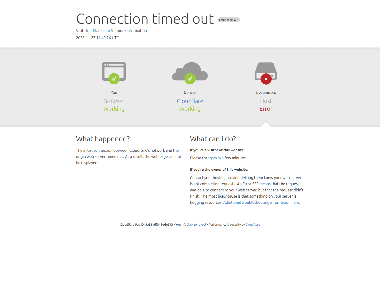 Screenshot of trezumm.co