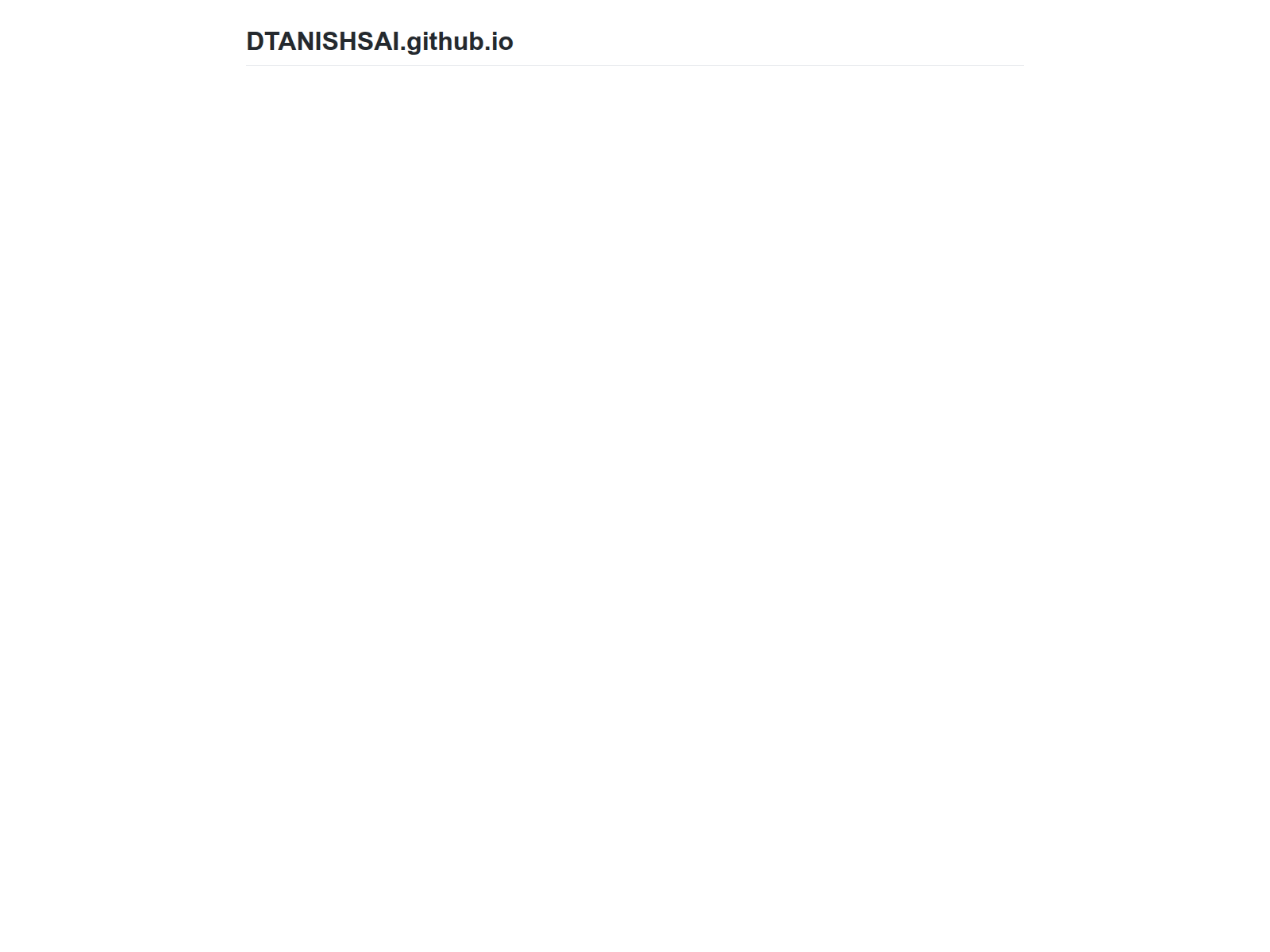 Screenshot of dtanishsai.github.io