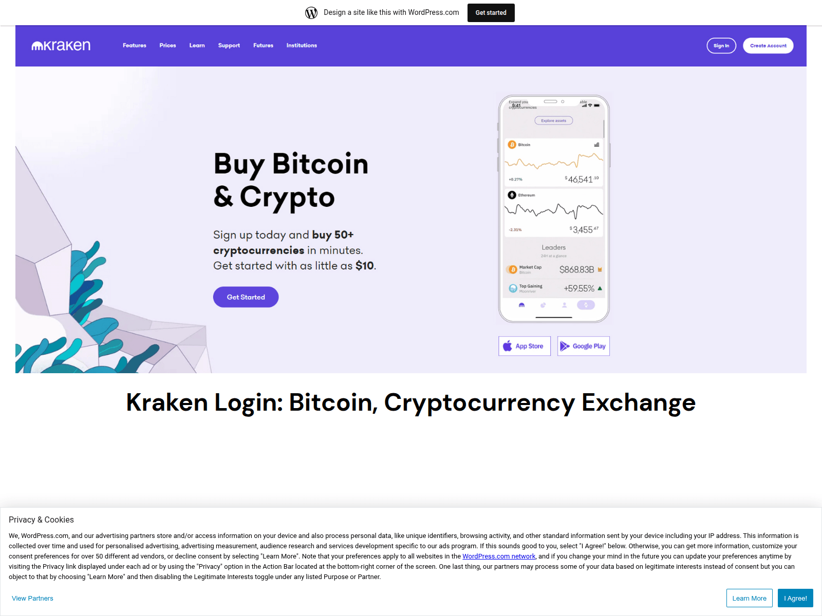 Screenshot of kerrannlogin.wordpress.com