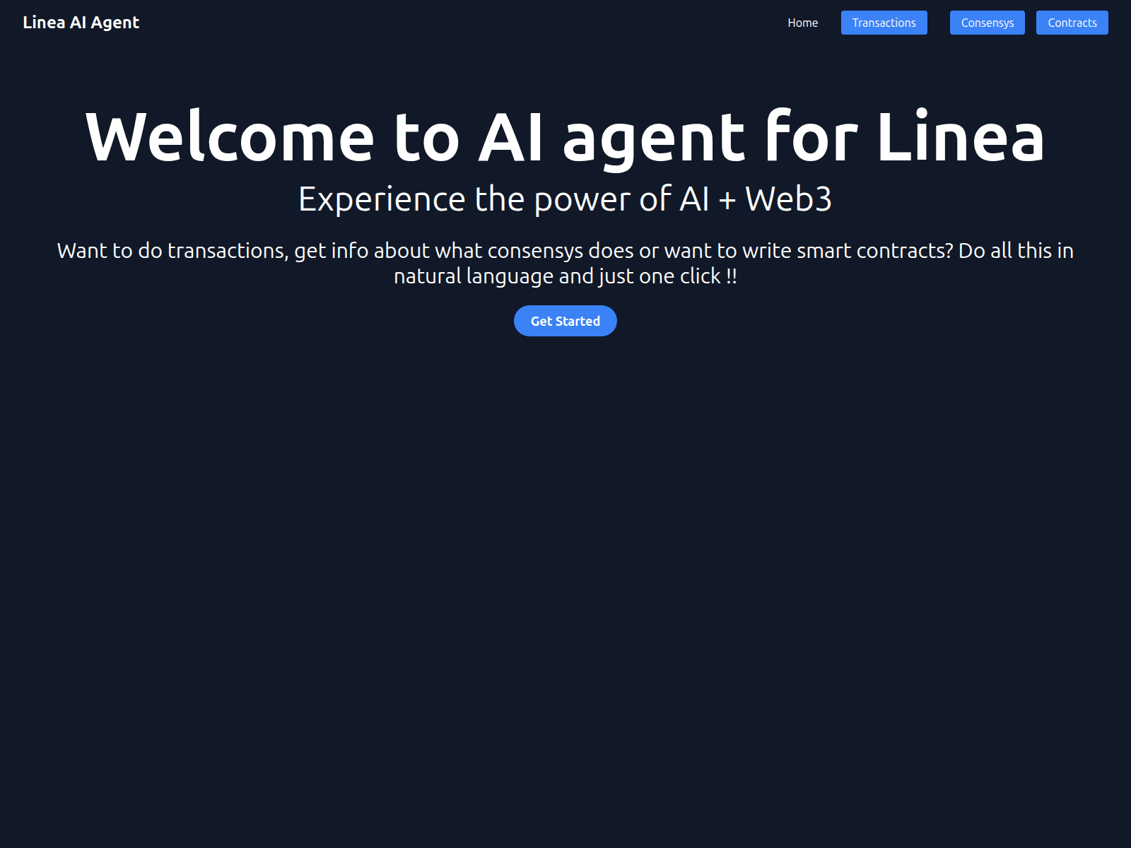 Screenshot of linea-agent.vercel.app