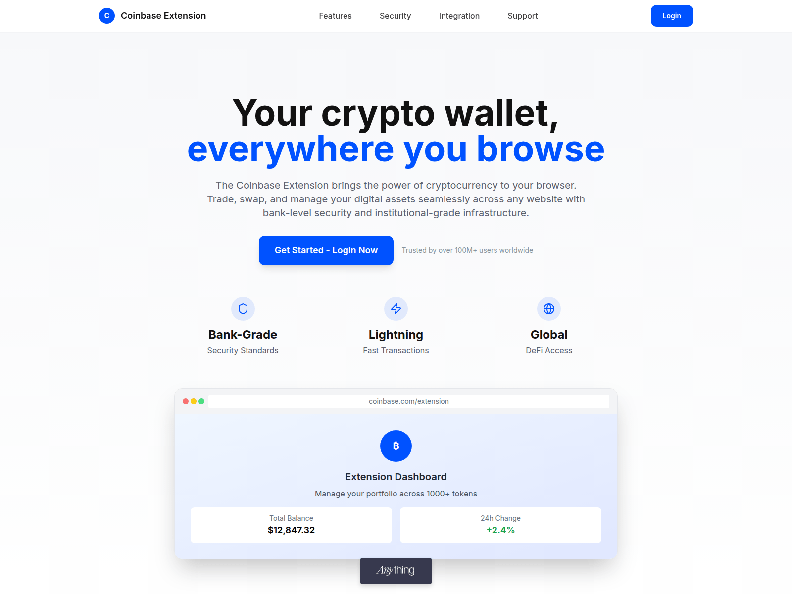 Screenshot of coinbase-extension-cloud.created.app