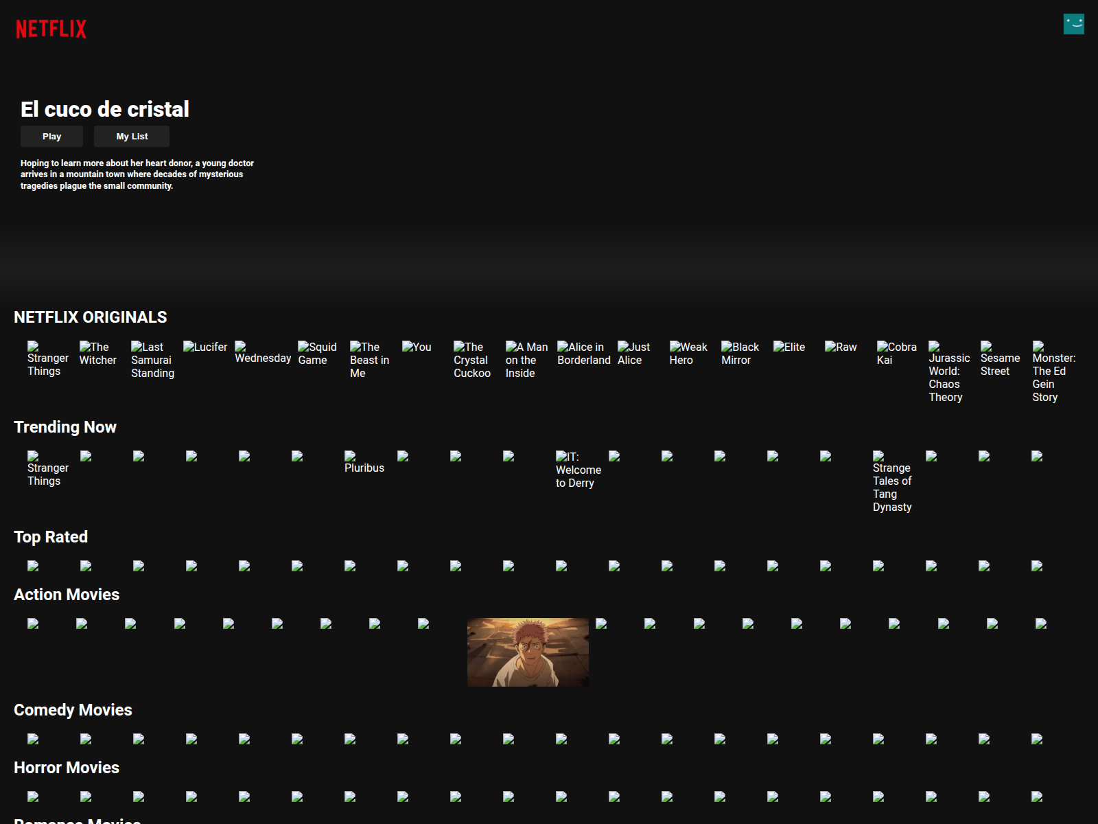 Screenshot of fuzzy-netflix-clone.web.app