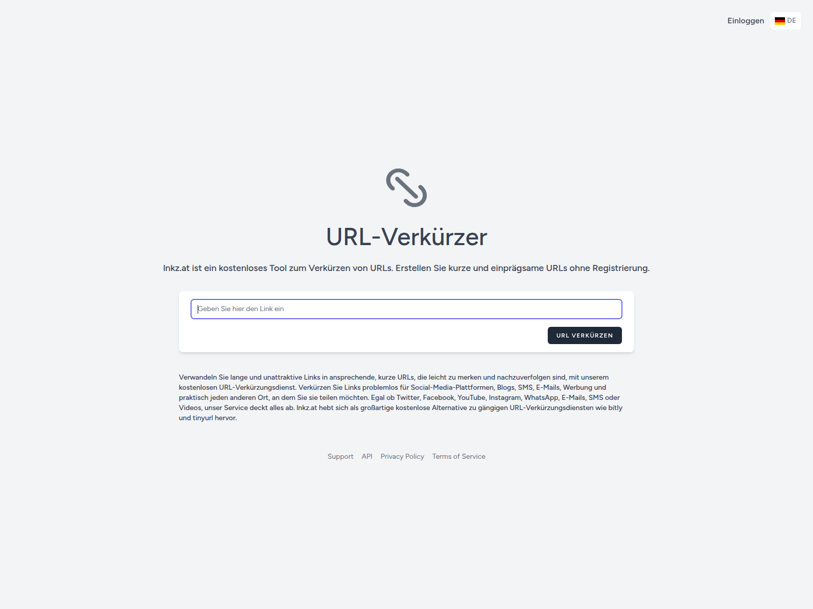 Screenshot of lnkz.at