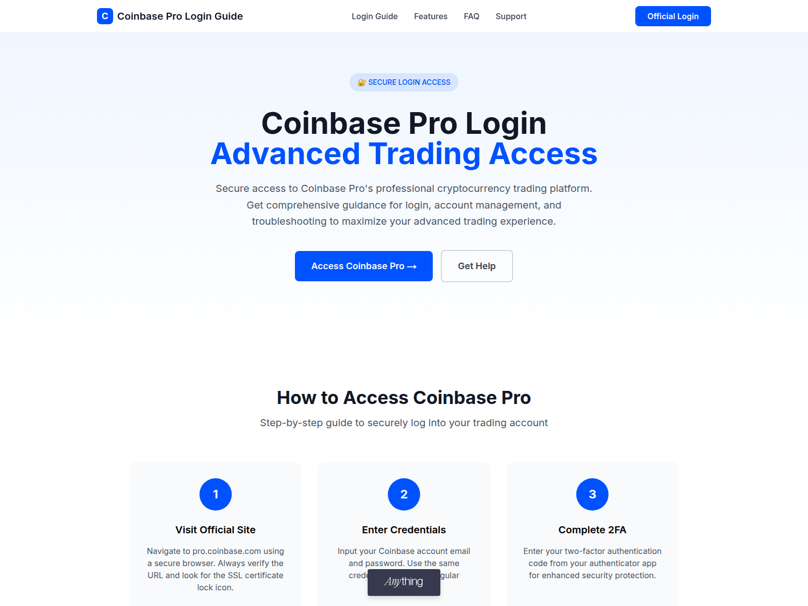 Screenshot of coinbasepro-login-auth.created.app