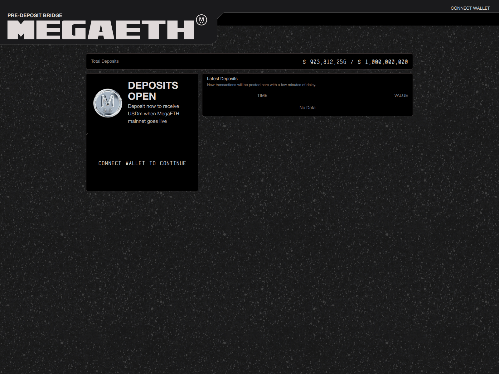Screenshot of predepositmegaeth.com