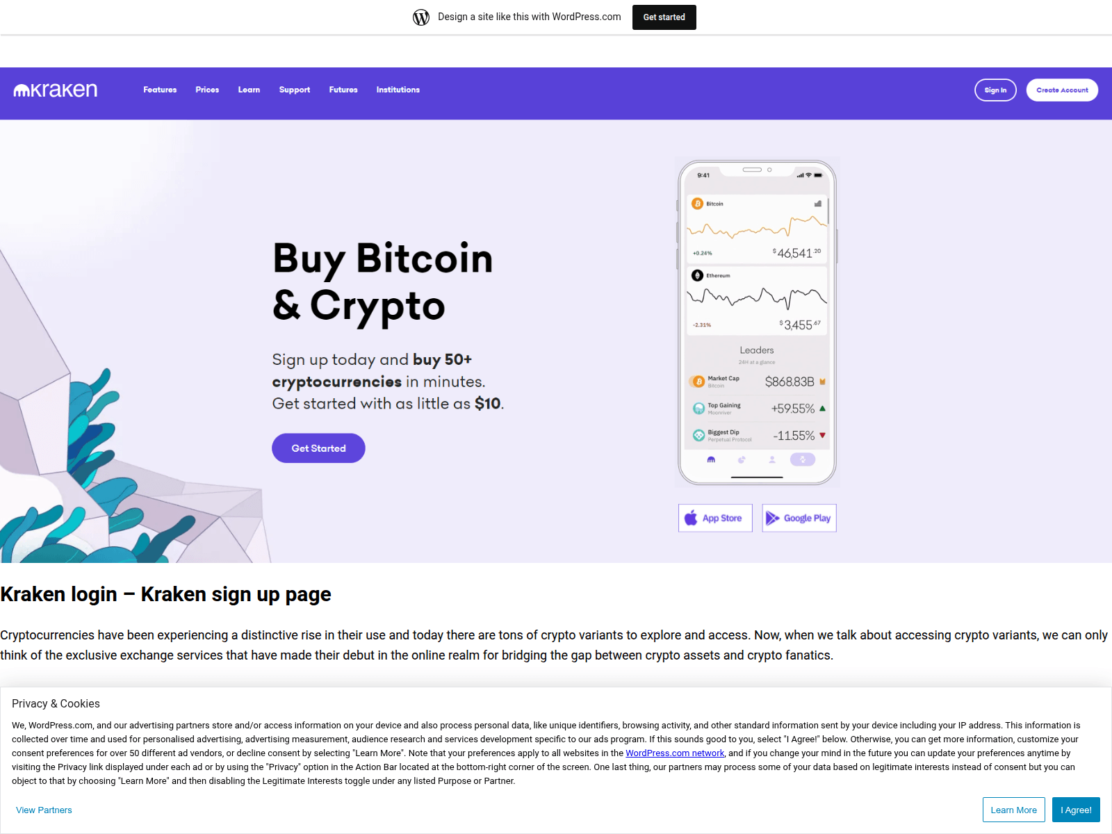 Screenshot of krrakenerlogi.wordpress.com