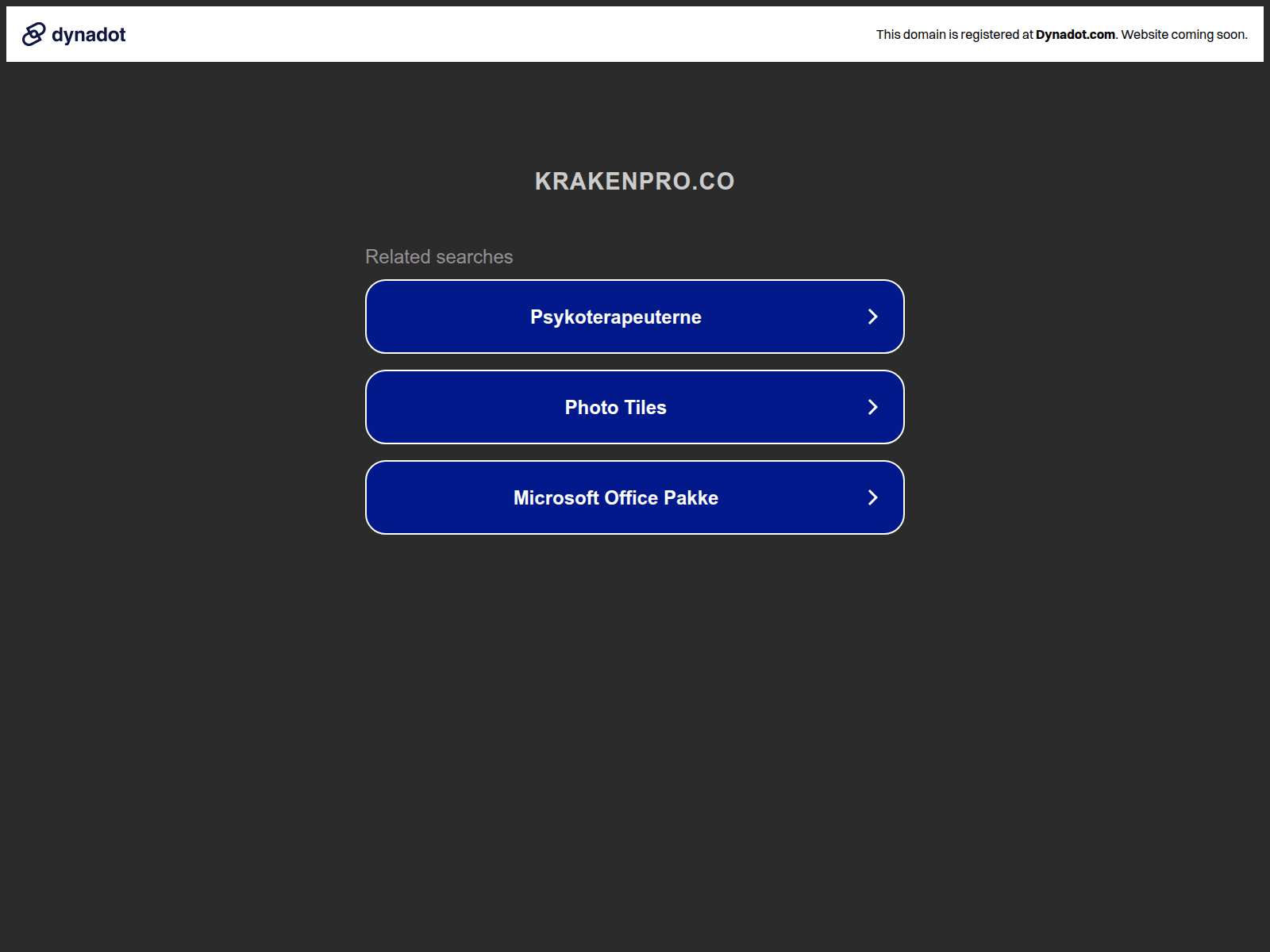 Screenshot of test.krakenpro.co