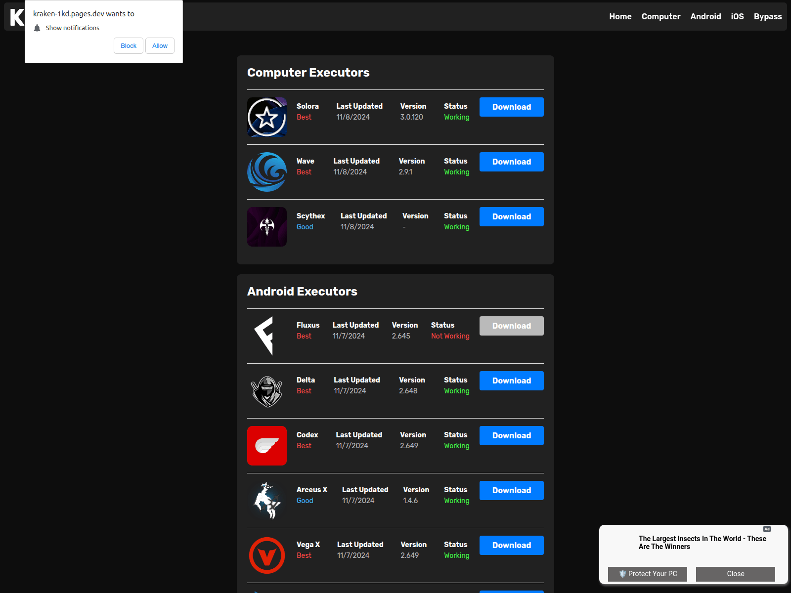 Screenshot of kraken-1kd.pages.dev