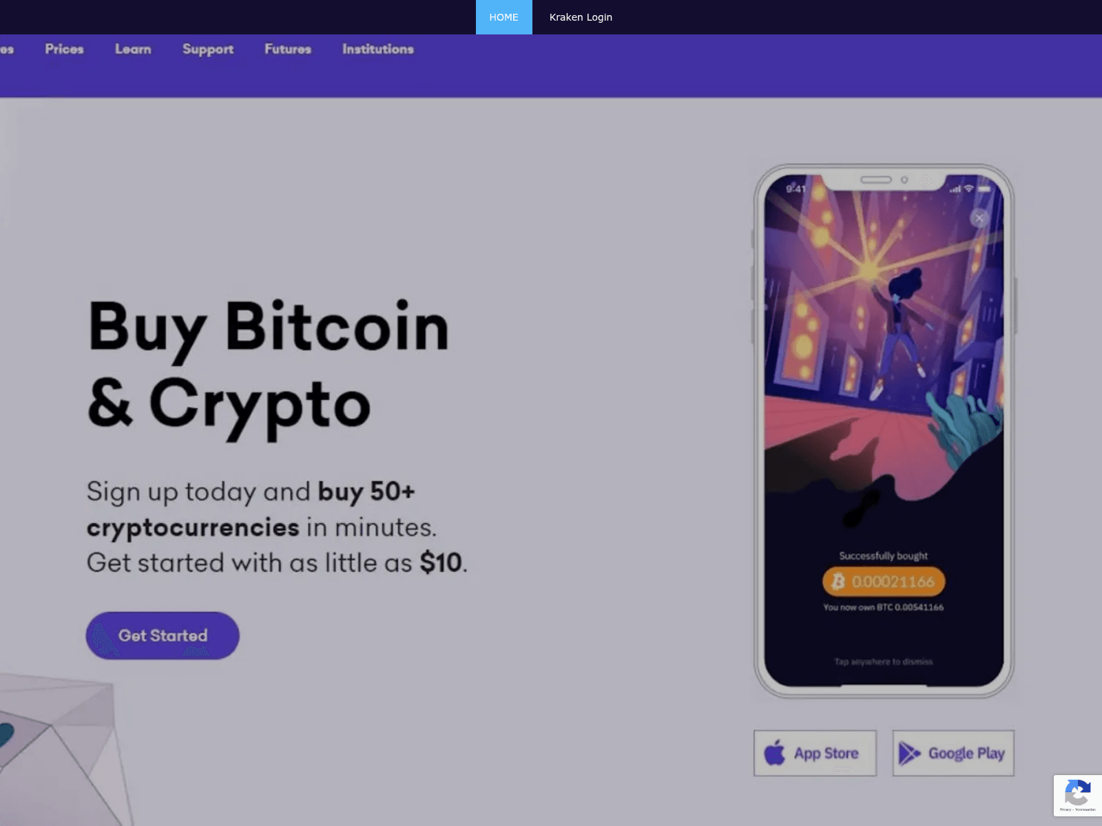 Screenshot of kraknlogin.onepage.website