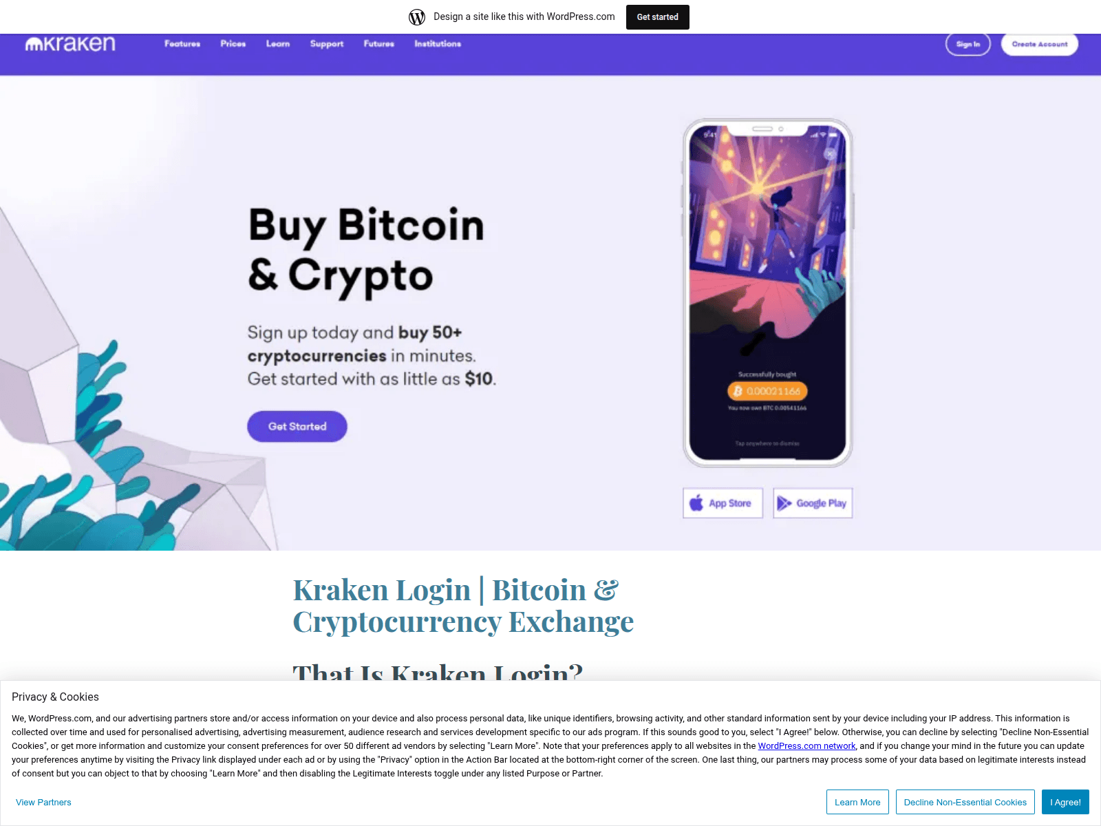 Screenshot of krakonl0gin.wordpress.com