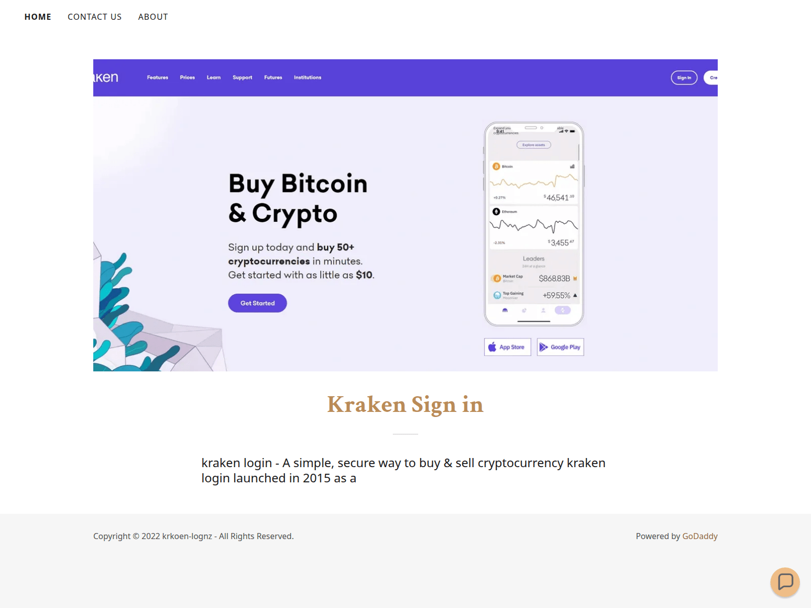 Screenshot of krkoen-lognz.godaddysites.com