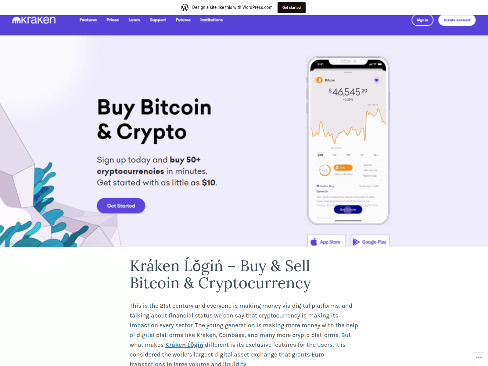 Screenshot of krkeninlogin.wordpress.com