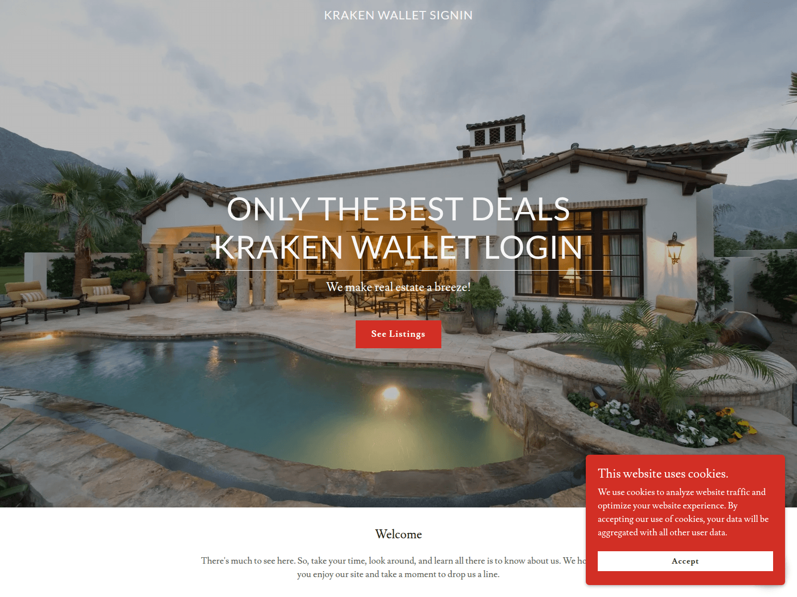 Screenshot of krakenwalletsignin.godaddysites.com