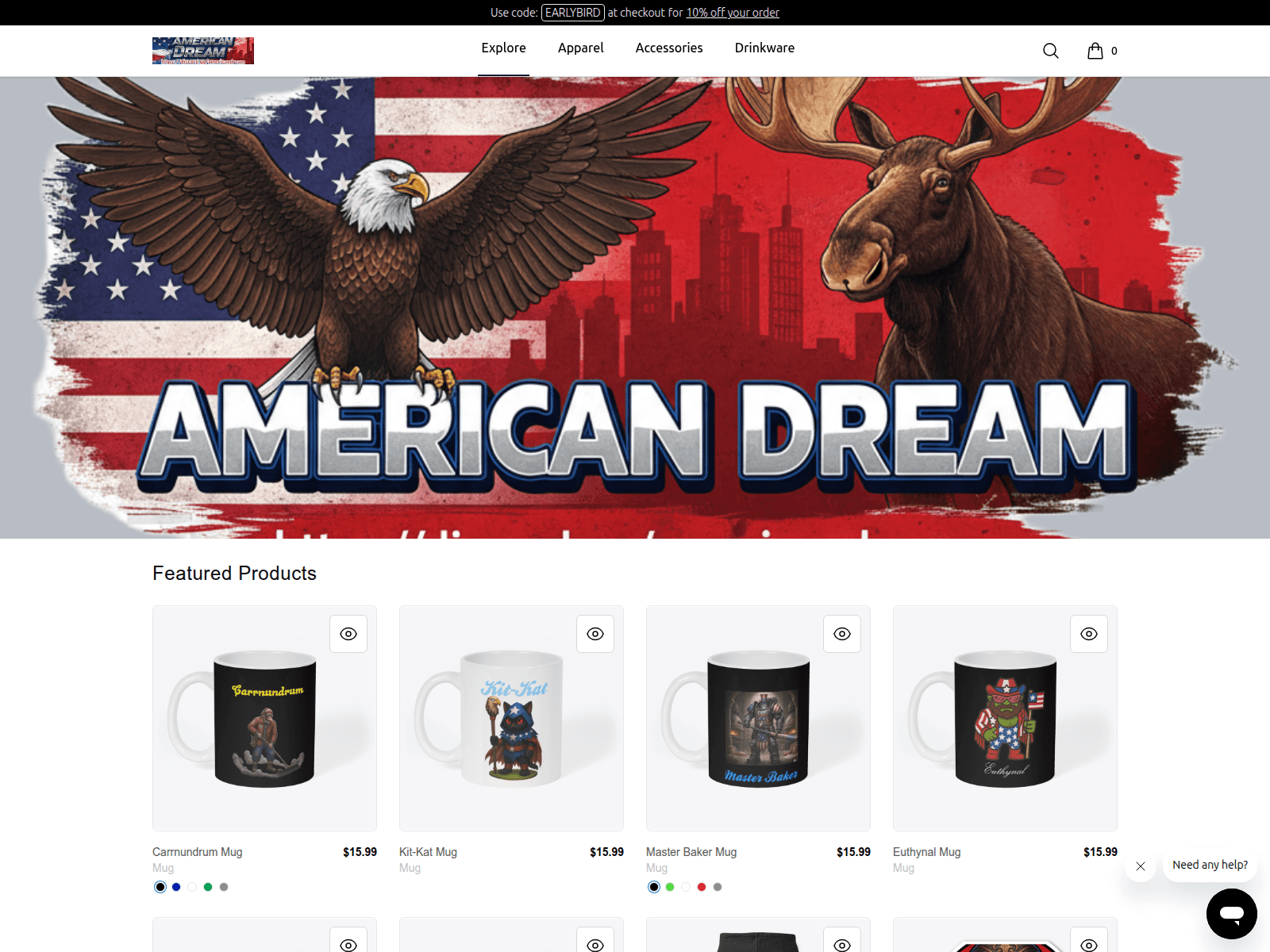 Screenshot of krakenscustommerch.com