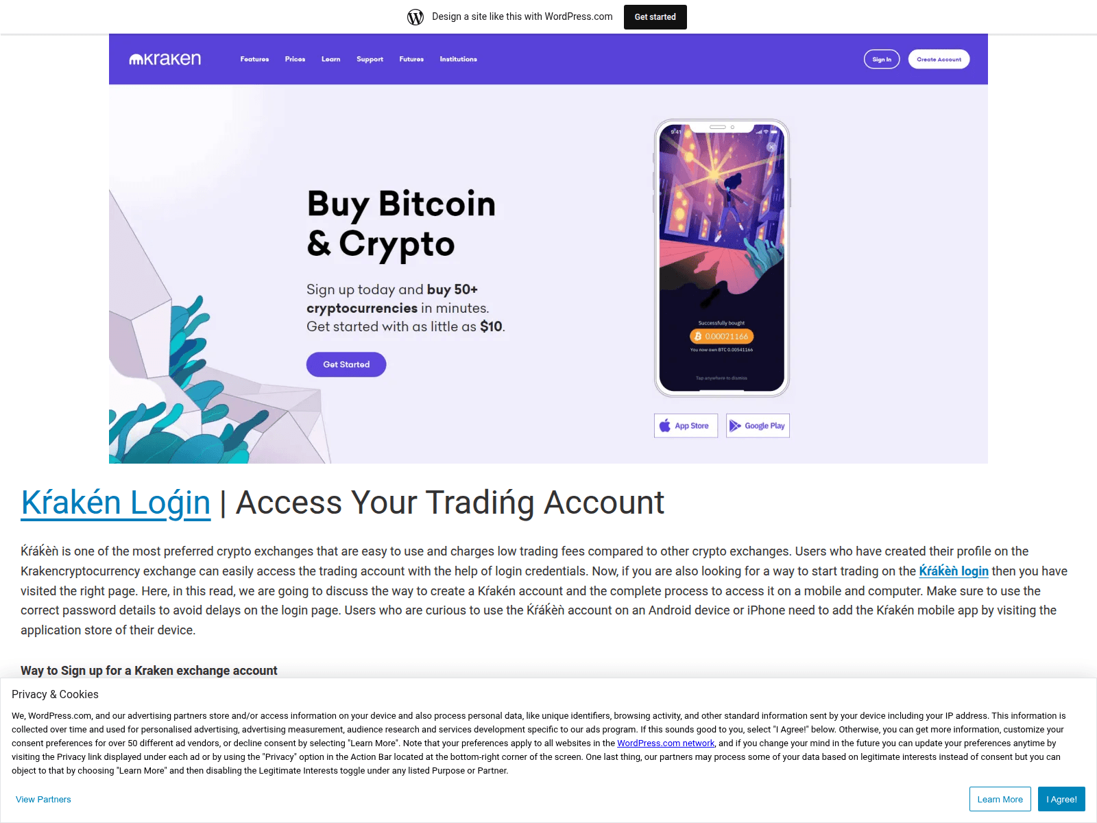 Screenshot of kraknlogilog.wordpress.com