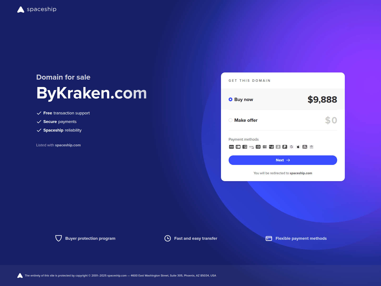 Screenshot of bykraken.com