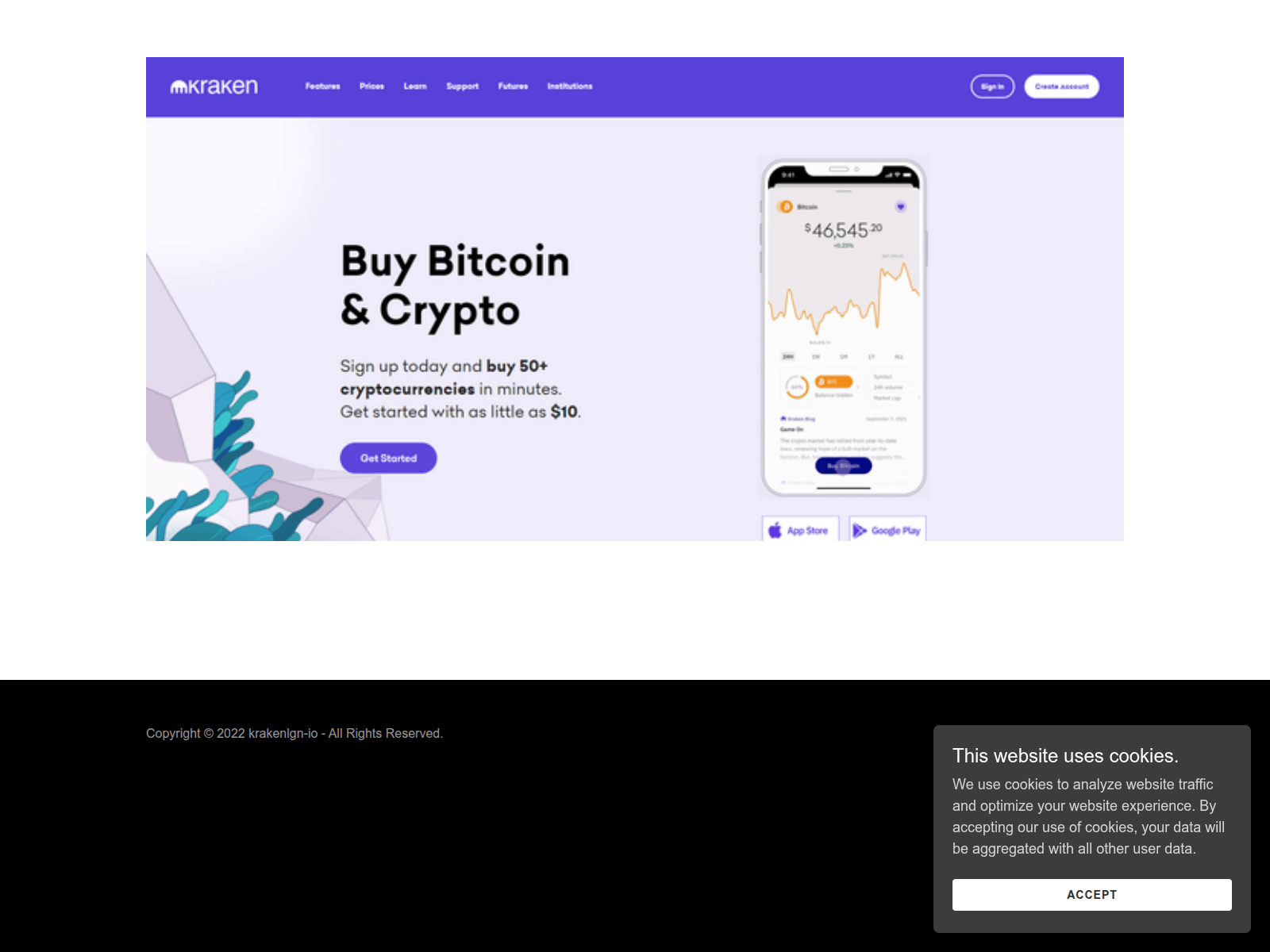 Screenshot of krakenlgn-io.godaddysites.com