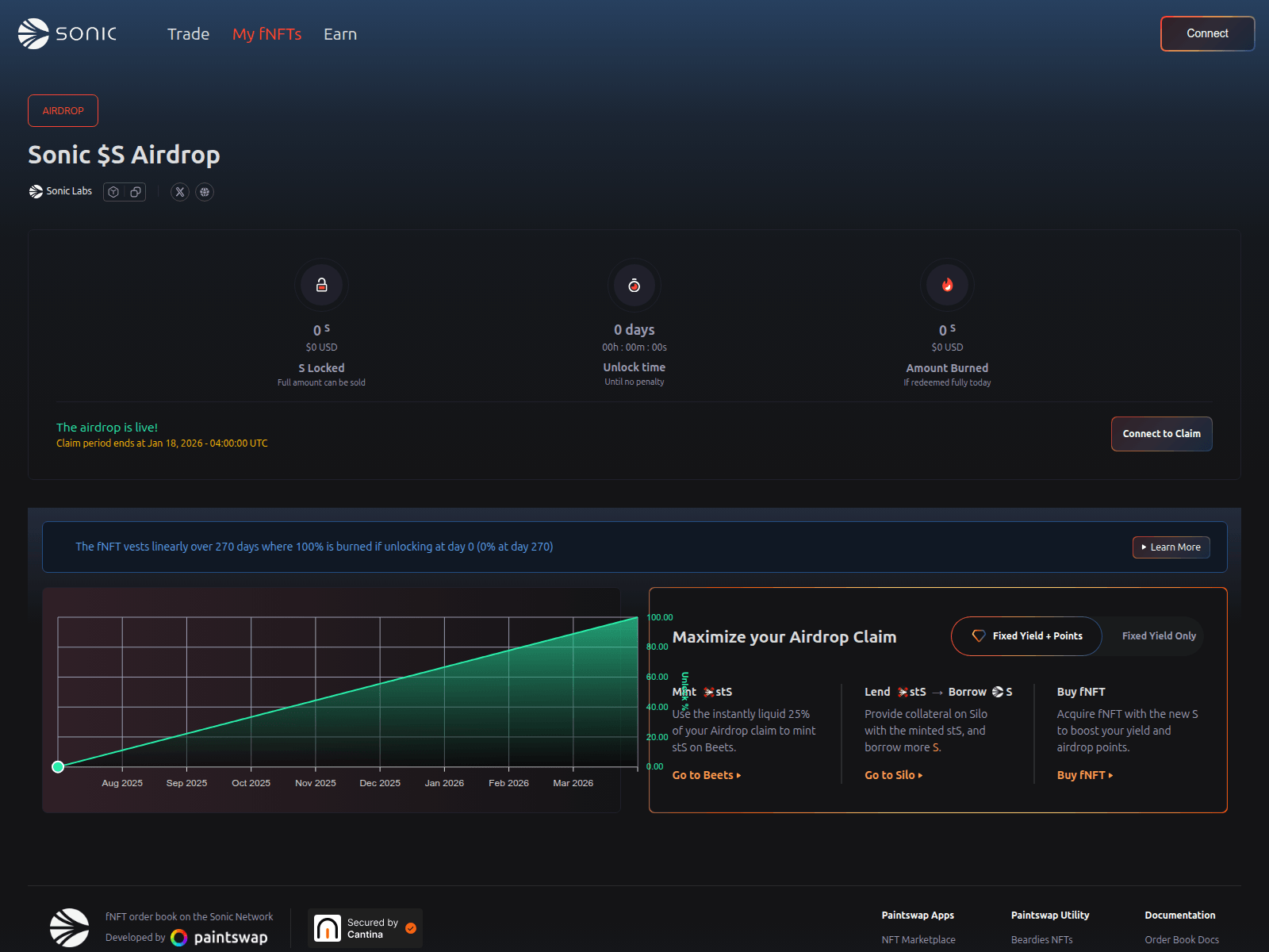 Screenshot of airdrop.paintswaps.live