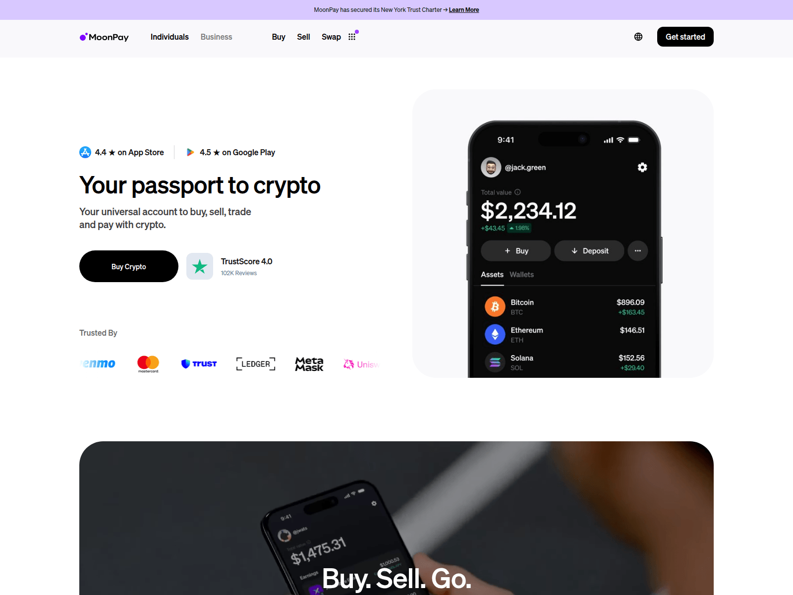 Screenshot of moonpay.co.uk