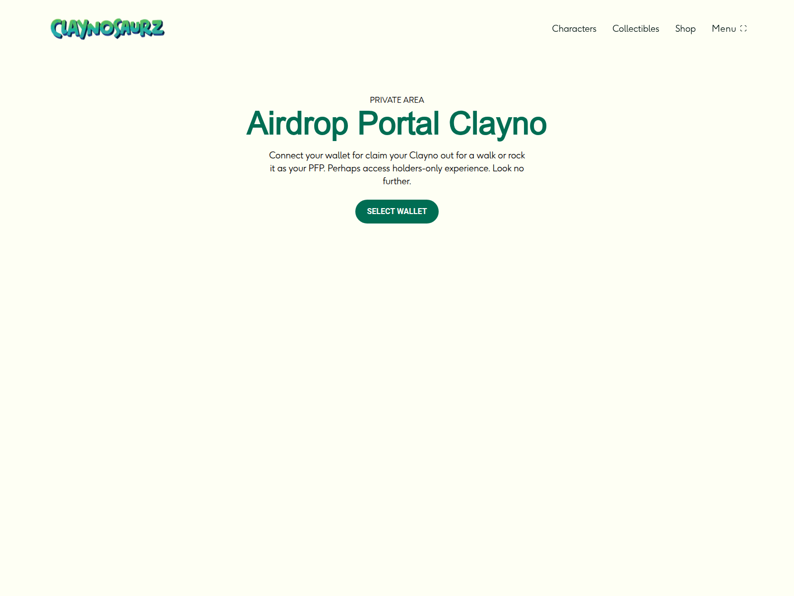 Screenshot of claynosaurz.top