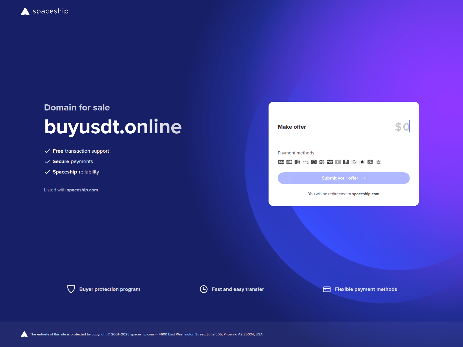 Screenshot of buyusdt.online