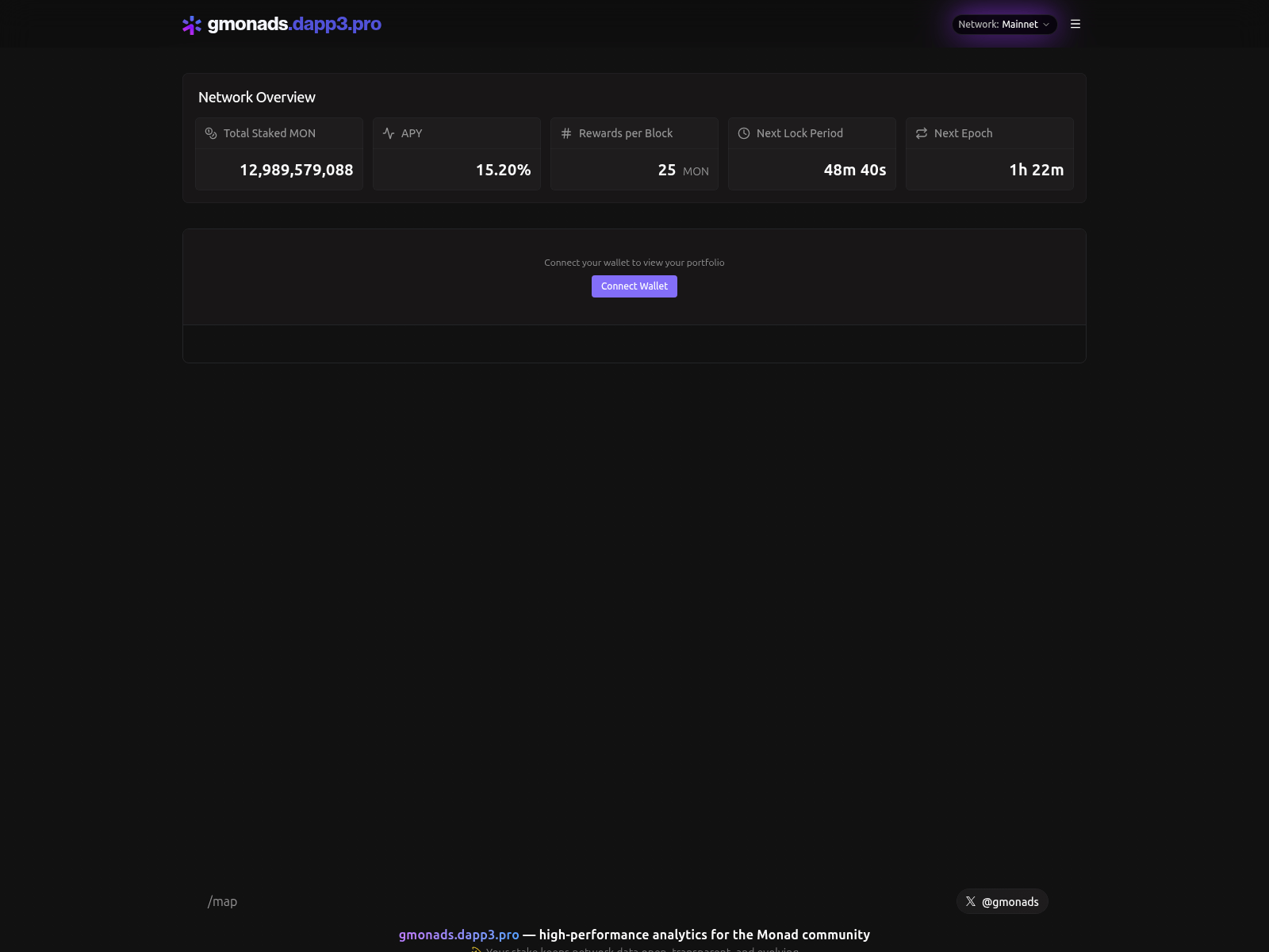 Screenshot of gmonad.dapp3.pro