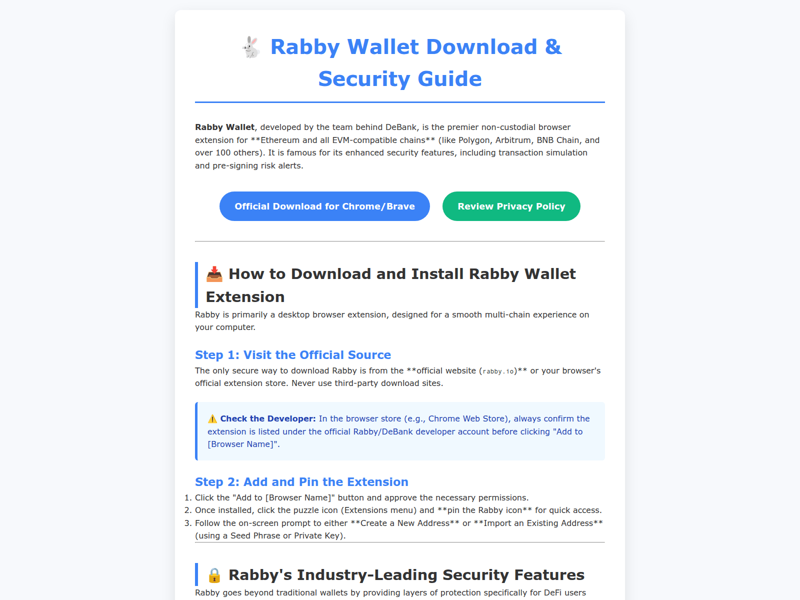 Screenshot of rabbys.at
