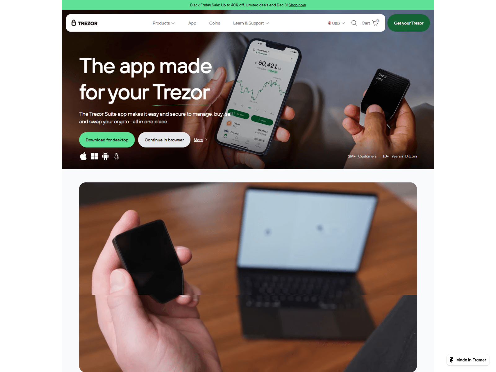 Screenshot of suit-trizor.framer.ai