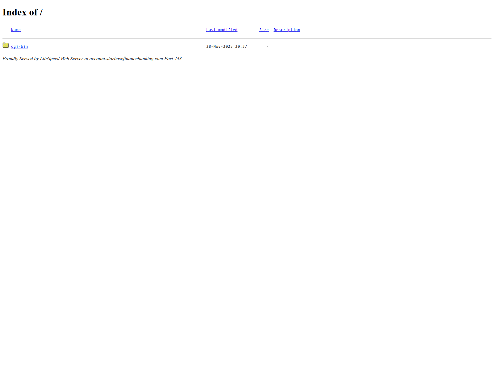 Screenshot of account.starbasefinancebanking.com