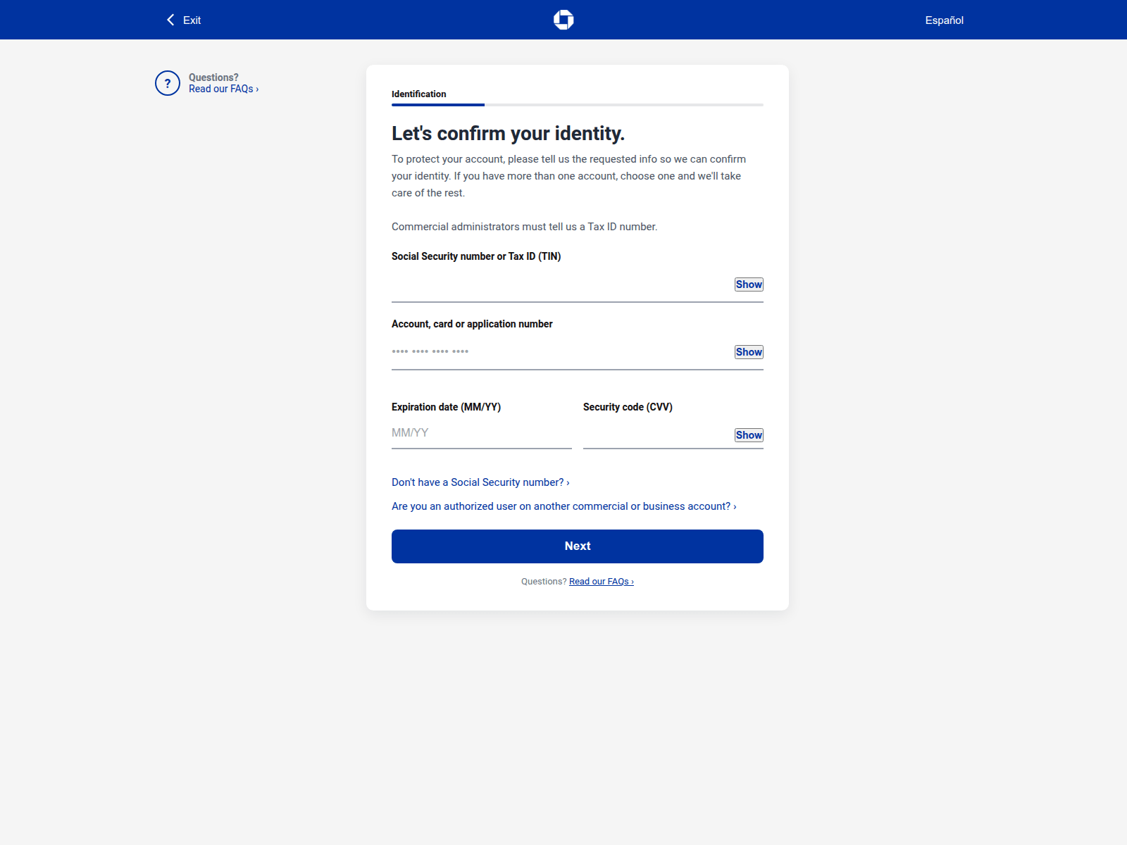 Screenshot of securechaseportal.help