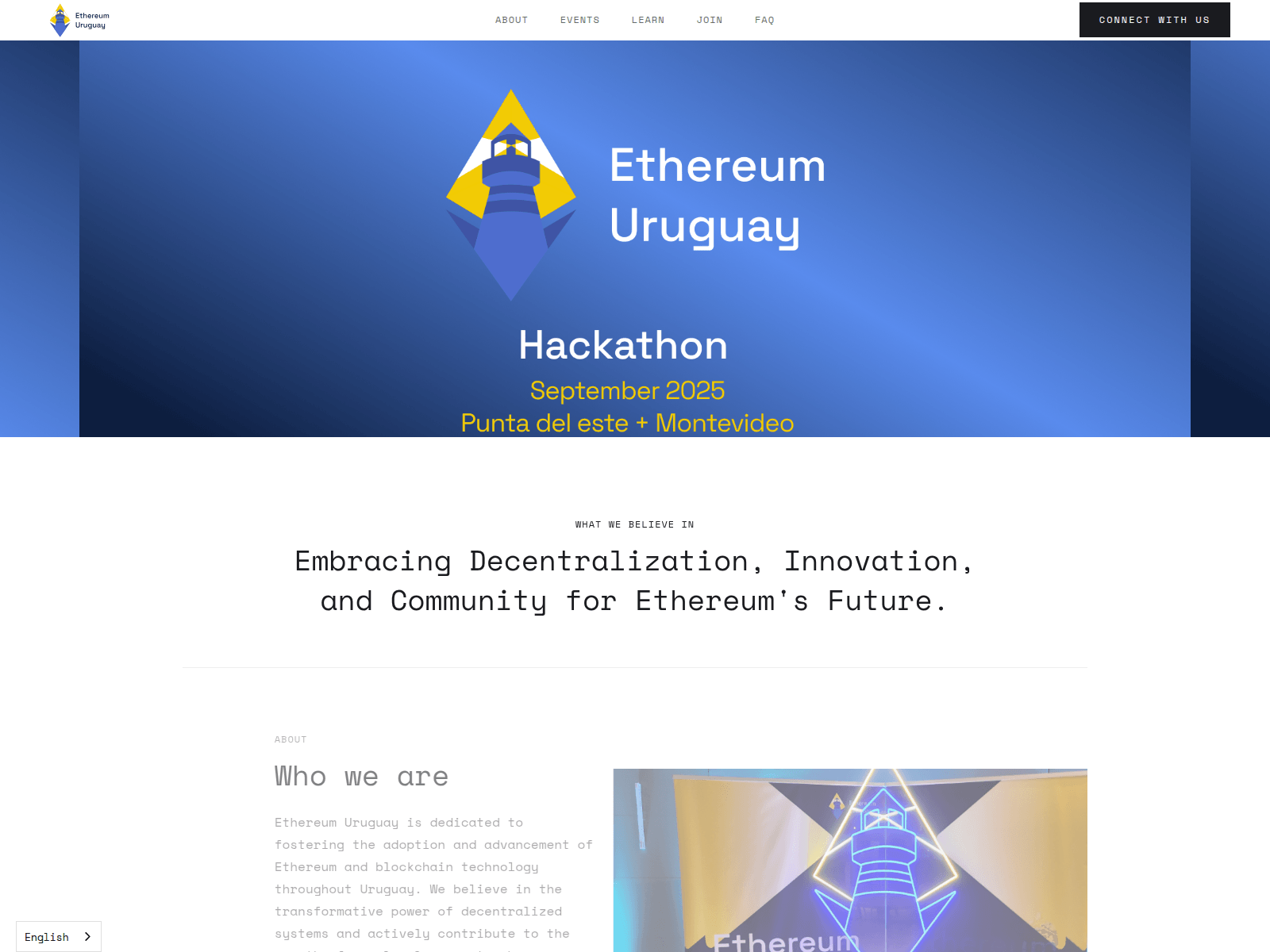 Screenshot of ethereum-uruguay-staging.webflow.io