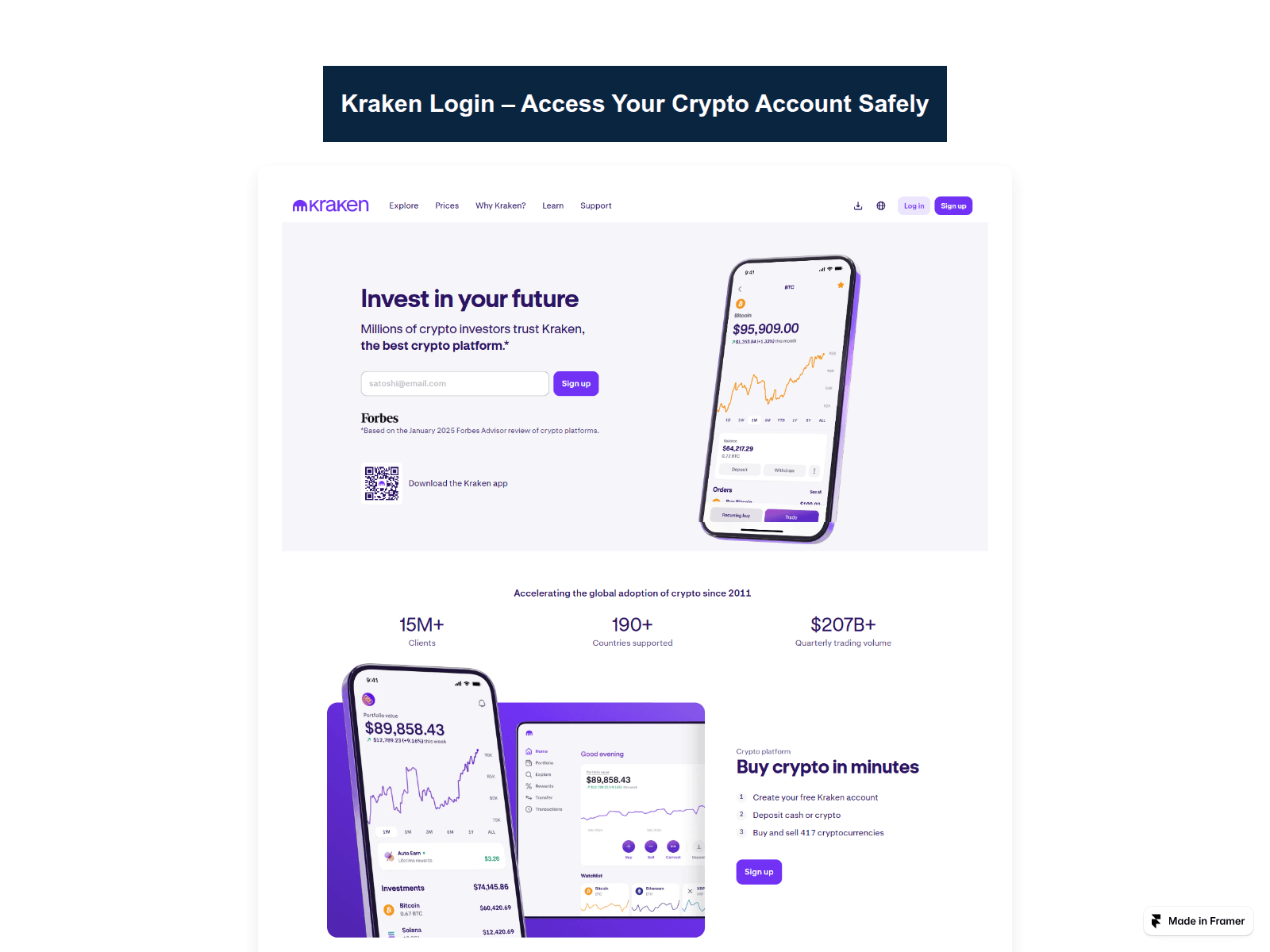 Screenshot of kraken-home--web.framer.website