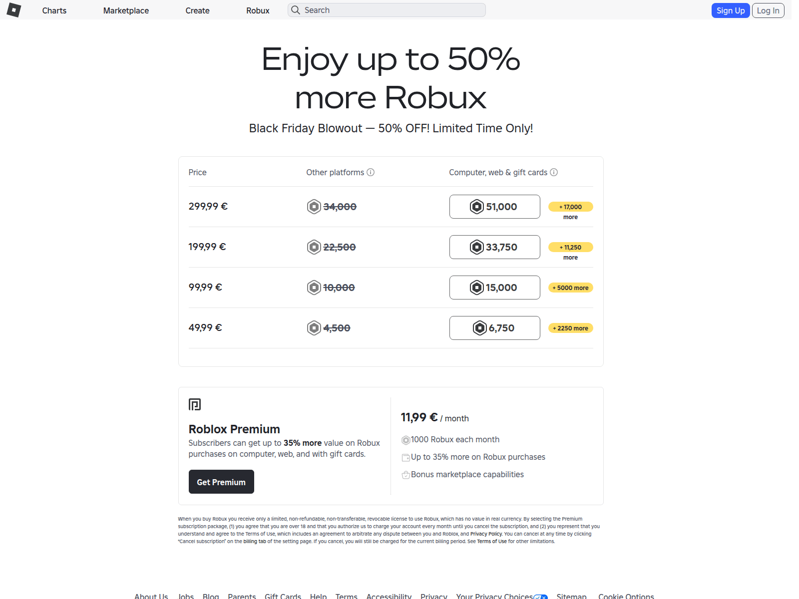 Screenshot of robux-store.com