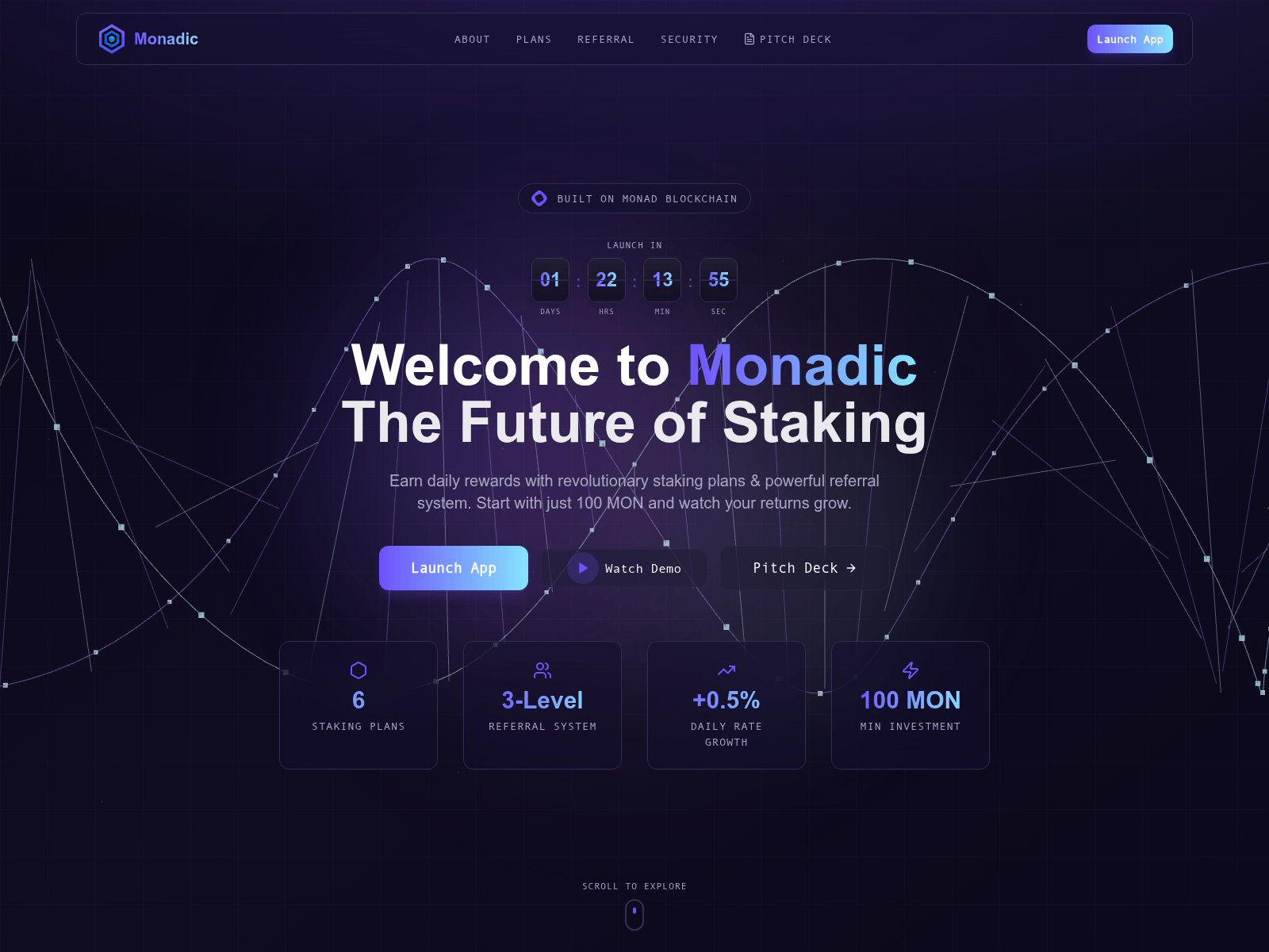Screenshot of monadic.finance