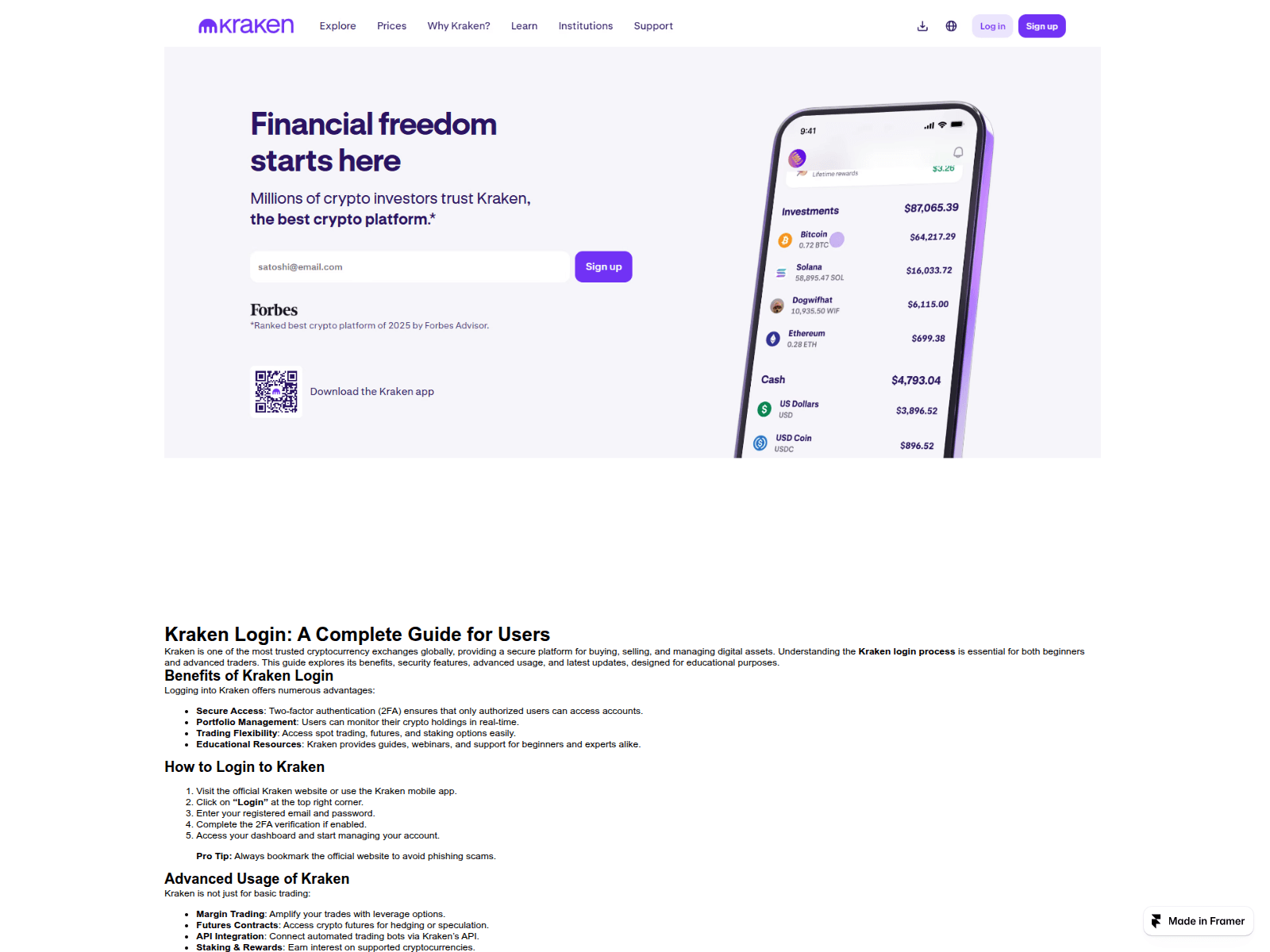 Screenshot of welcome-krkeenio.framer.ai