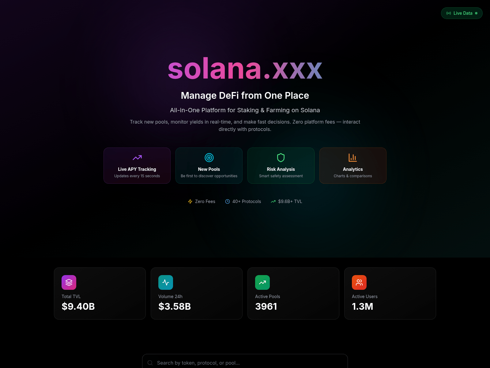 Screenshot of solana.xxx