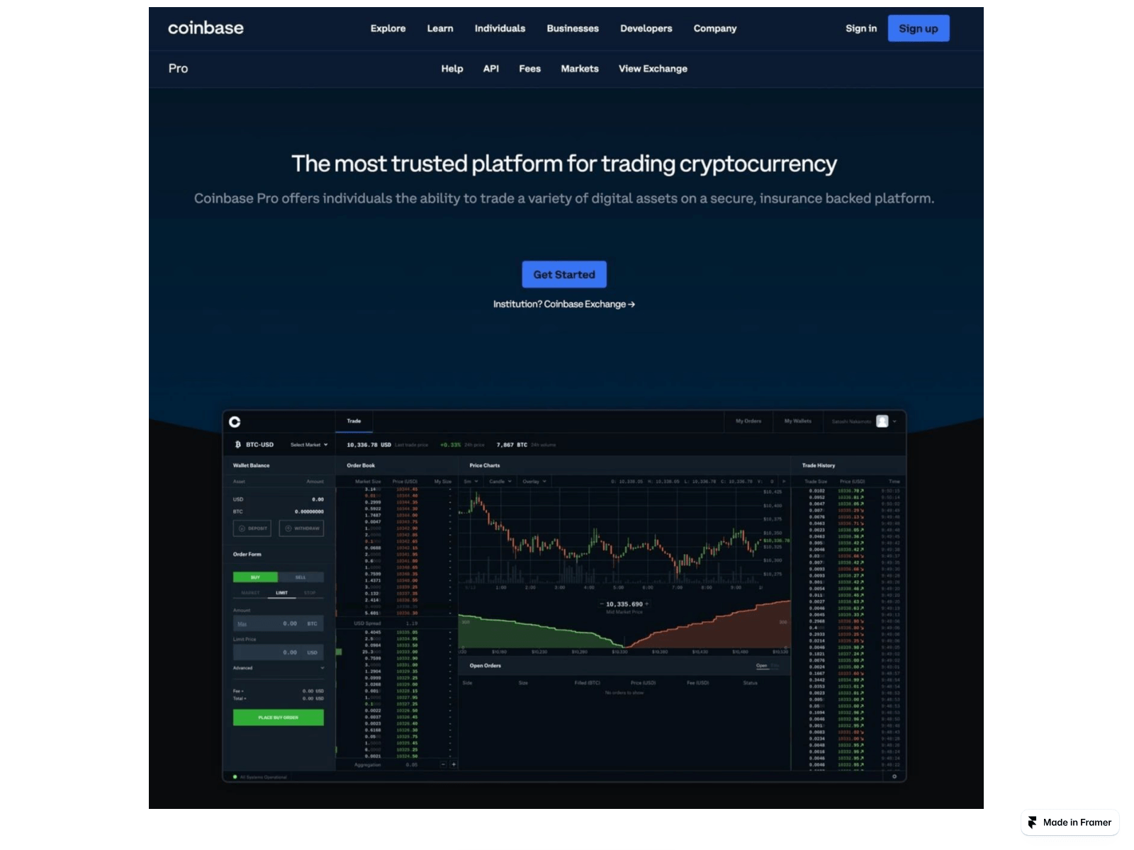 Screenshot of management-coinbase-log.framer.ai