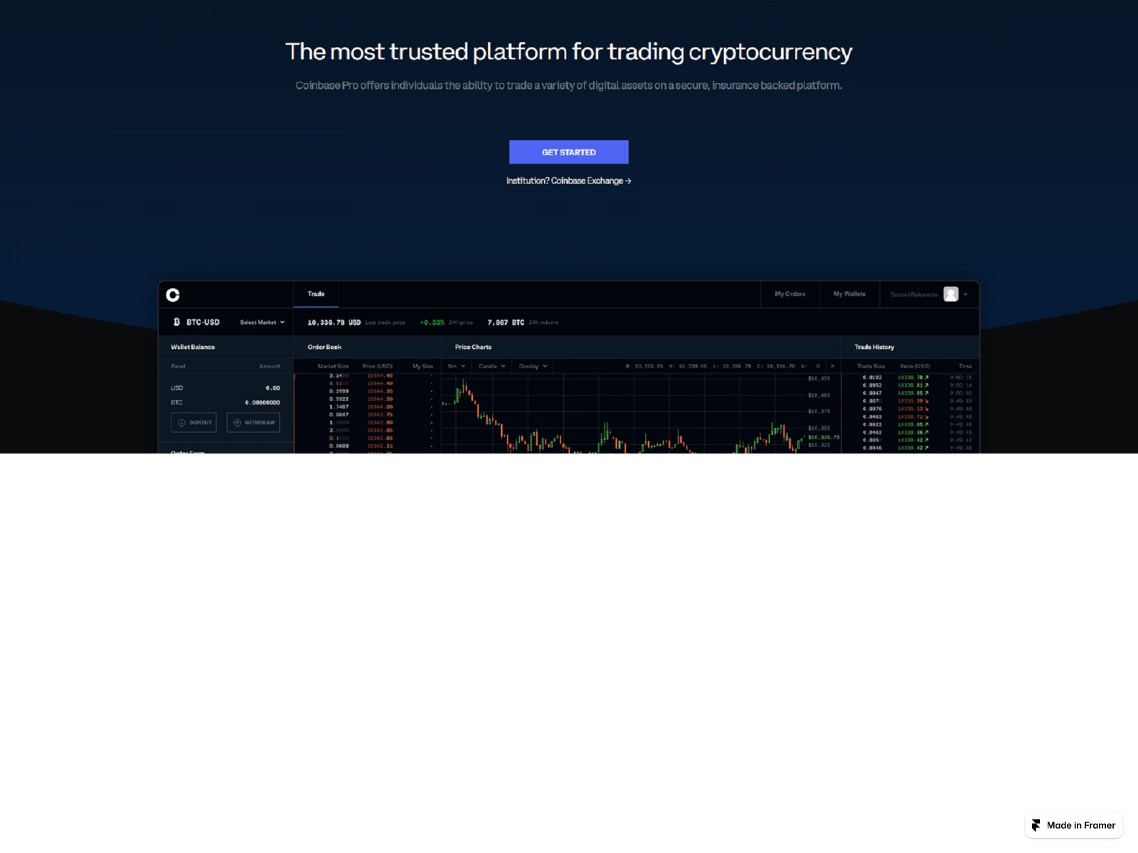 Screenshot of coin-pro-log.framer.ai