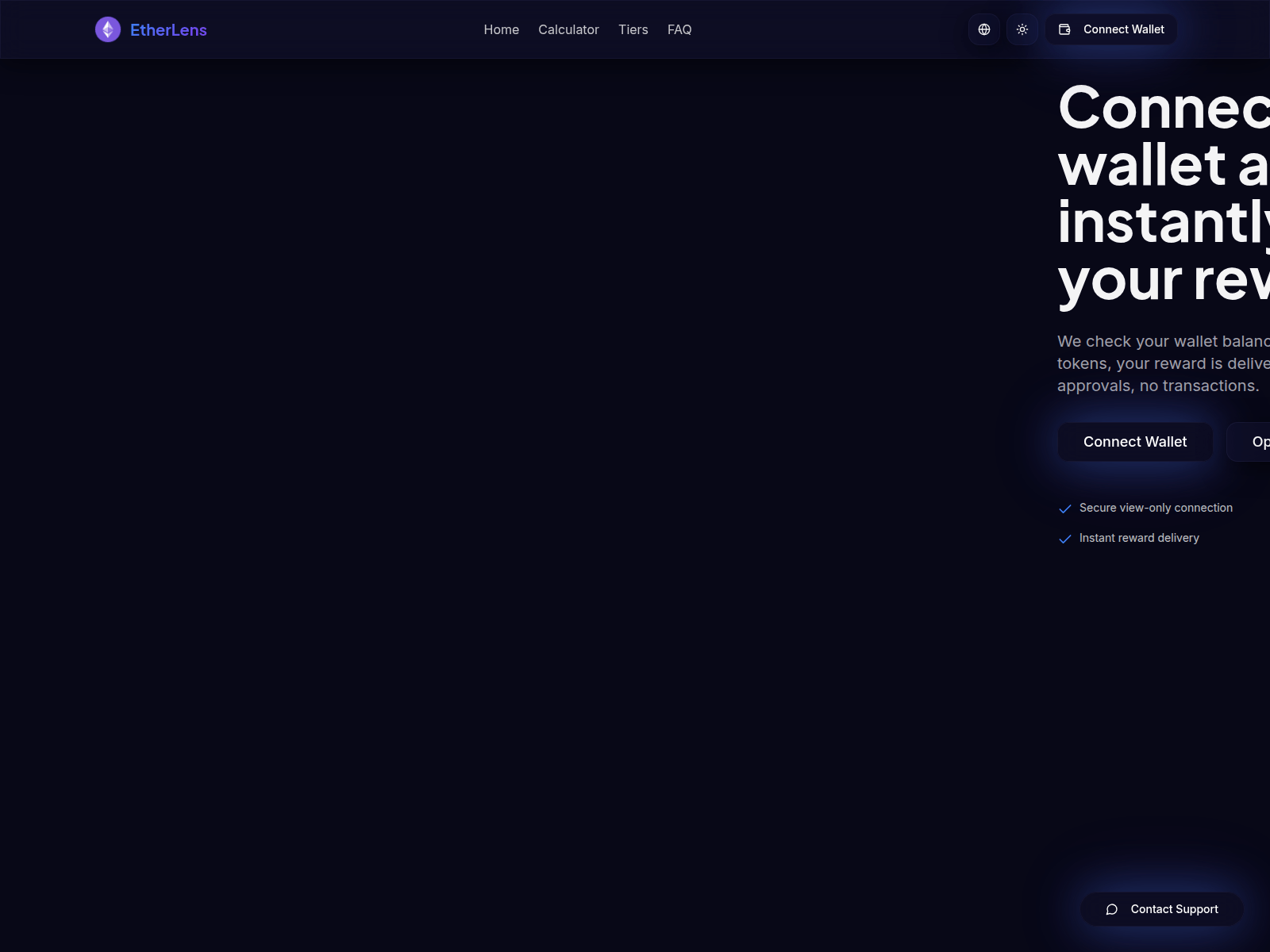 Screenshot of ethpeak.io